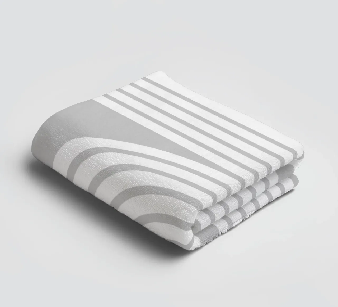 Archi geometrici minimalisti a strisce bianche su grigio chiaro asciugamano da bagno da Beauty in Simplicity