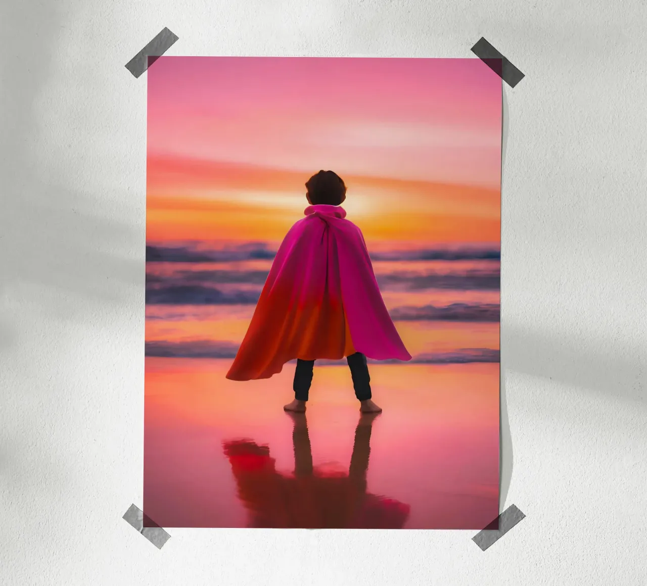 SuperKid poster con telaio in legno da ICONICA Art Studio