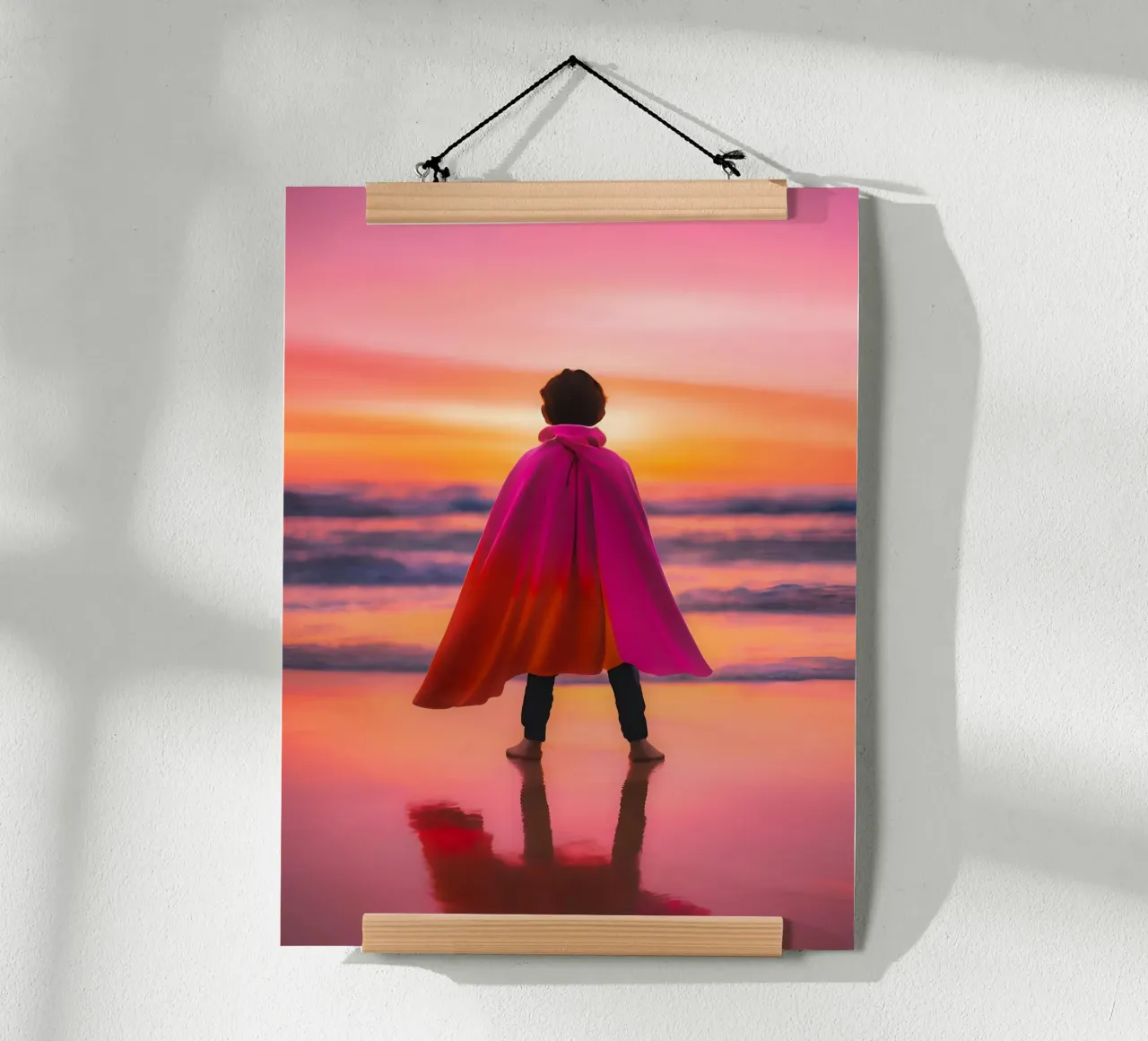 SuperKid poster con telaio in legno da ICONICA Art Studio