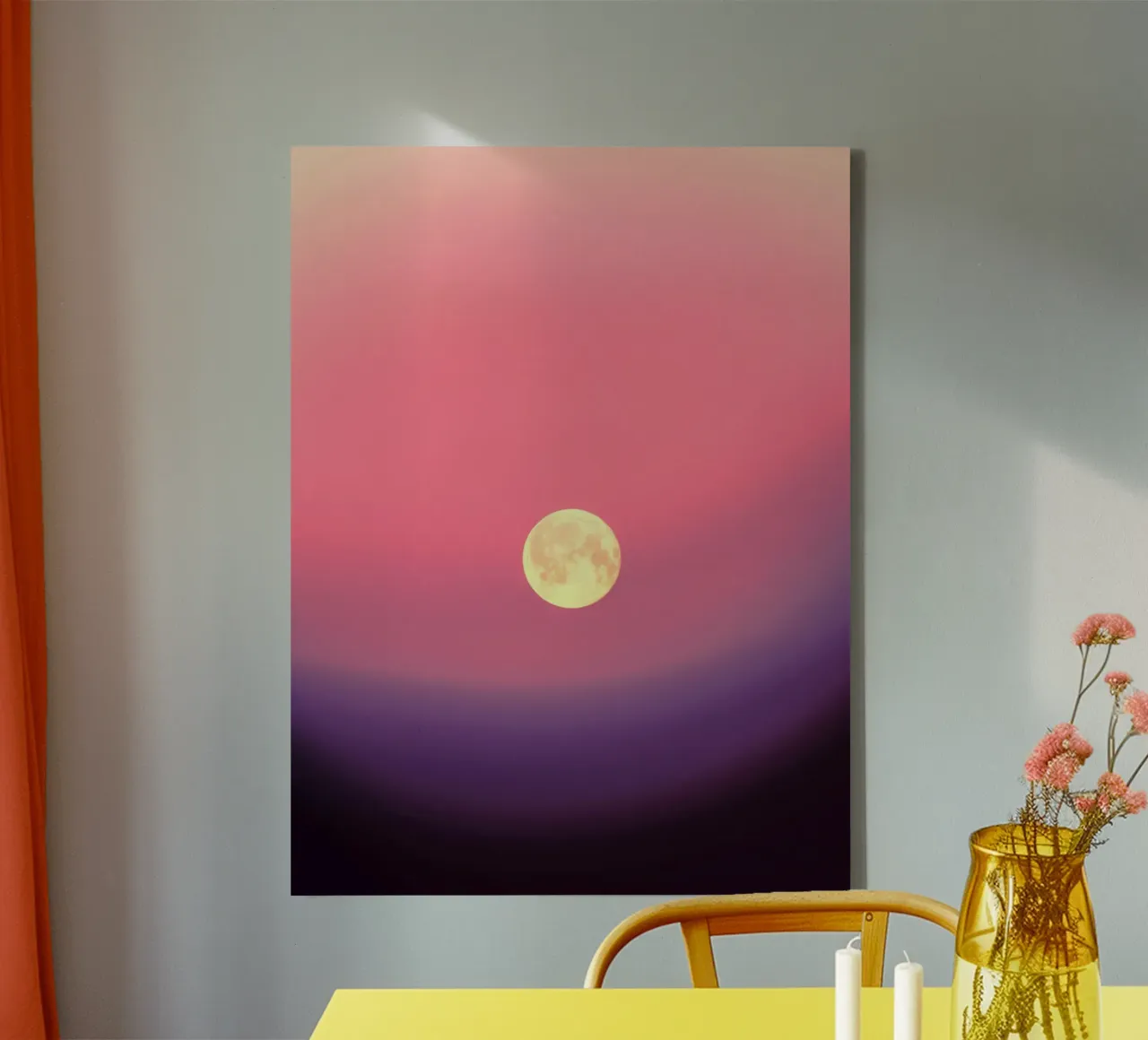 calm moon tela con Cornice a cassetta da miracle