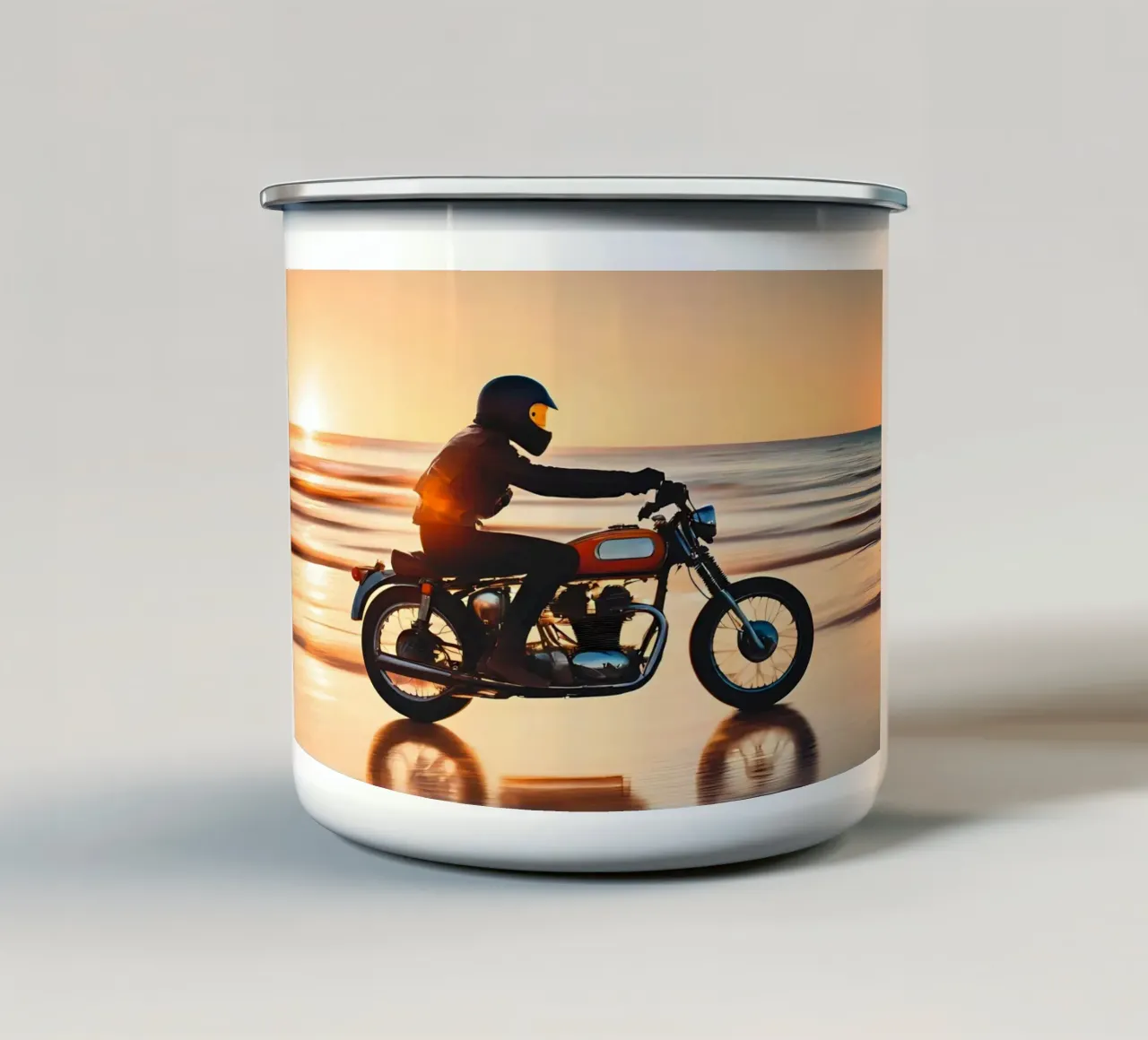 Sunset Driver tazza in smalto da ICONICA Art Studio