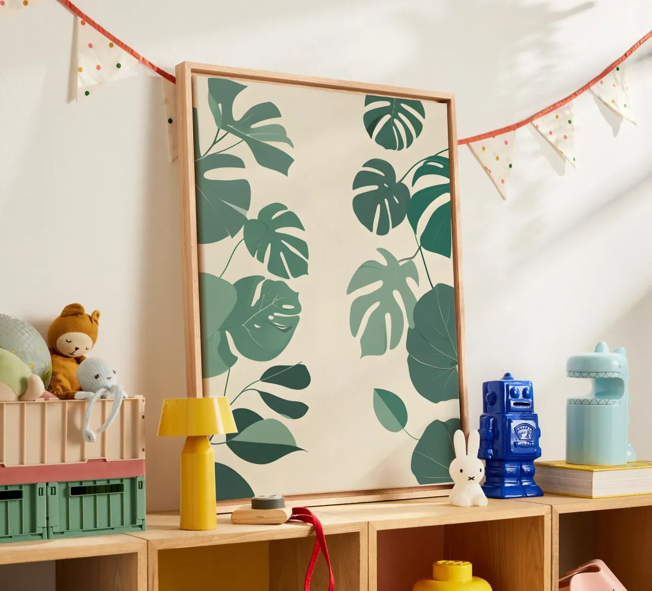Duo botanico tela con Cornice a cassetta da The Green Room