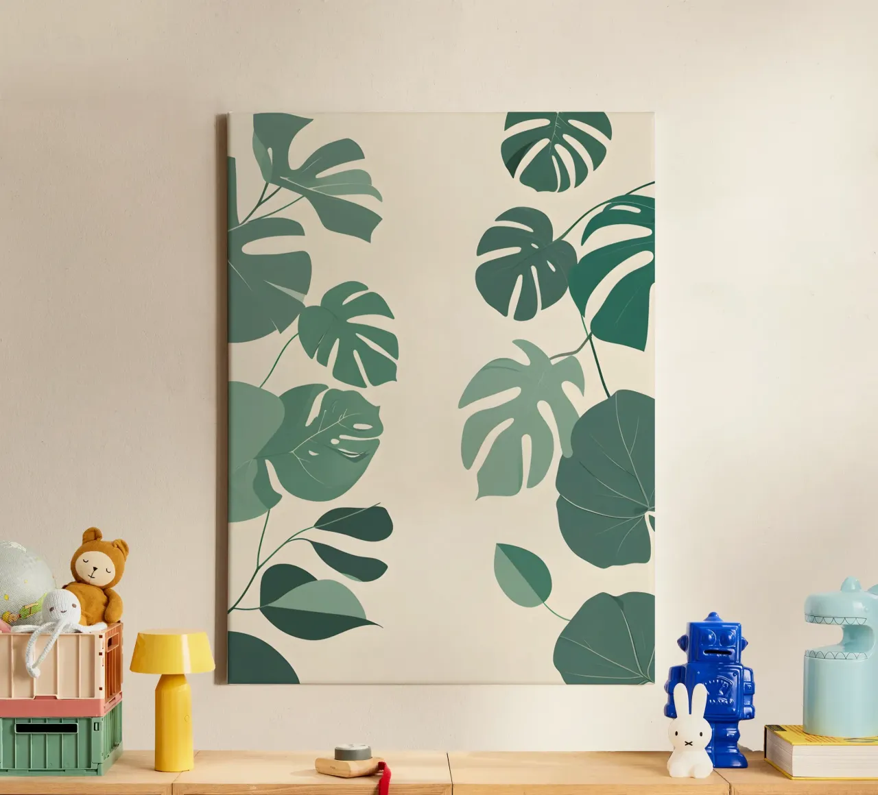 Duo botanico tela con Cornice a cassetta da The Green Room