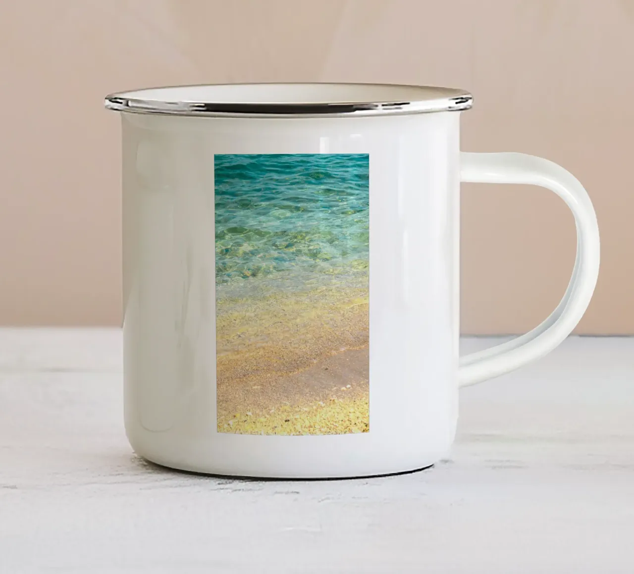 gradient wave sea tazza in smalto da miracle