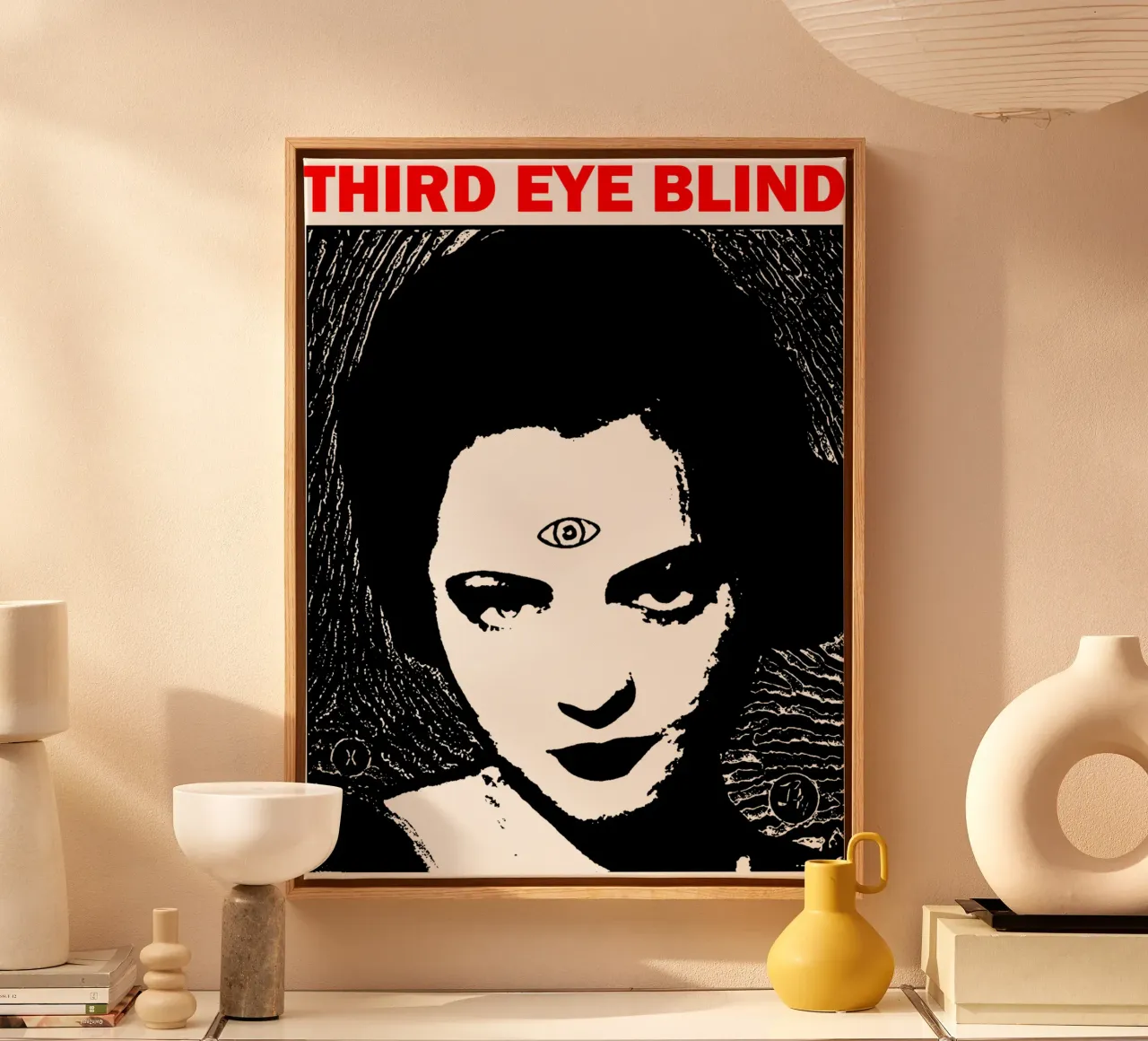 Silhouet Meisje Third Eye Blind canvas met Baklijst van itzmyui