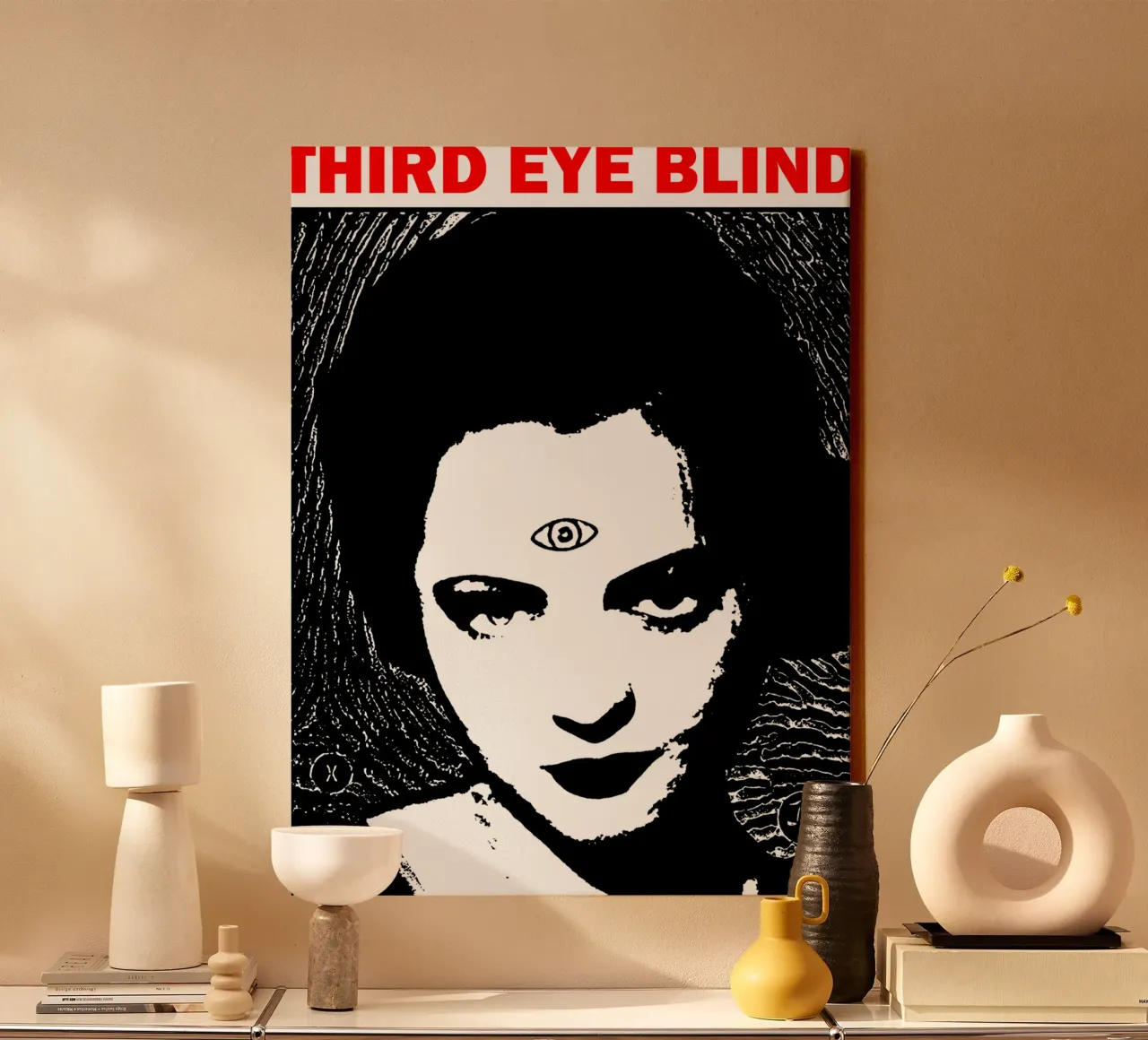 Silhouet Meisje Third Eye Blind canvas met Baklijst van itzmyui
