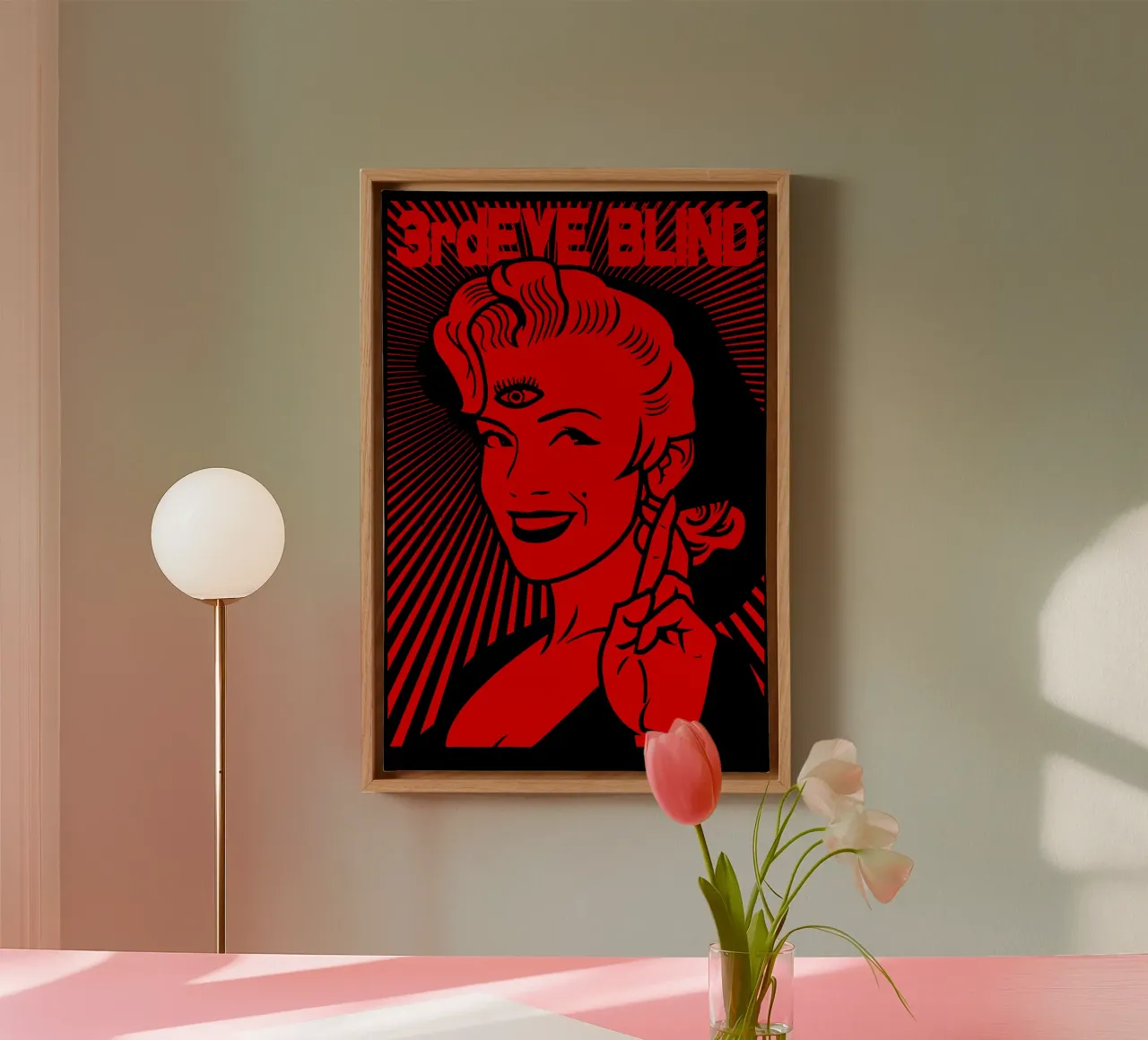 3e derde oog blind canvas met Baklijst van itzmyui