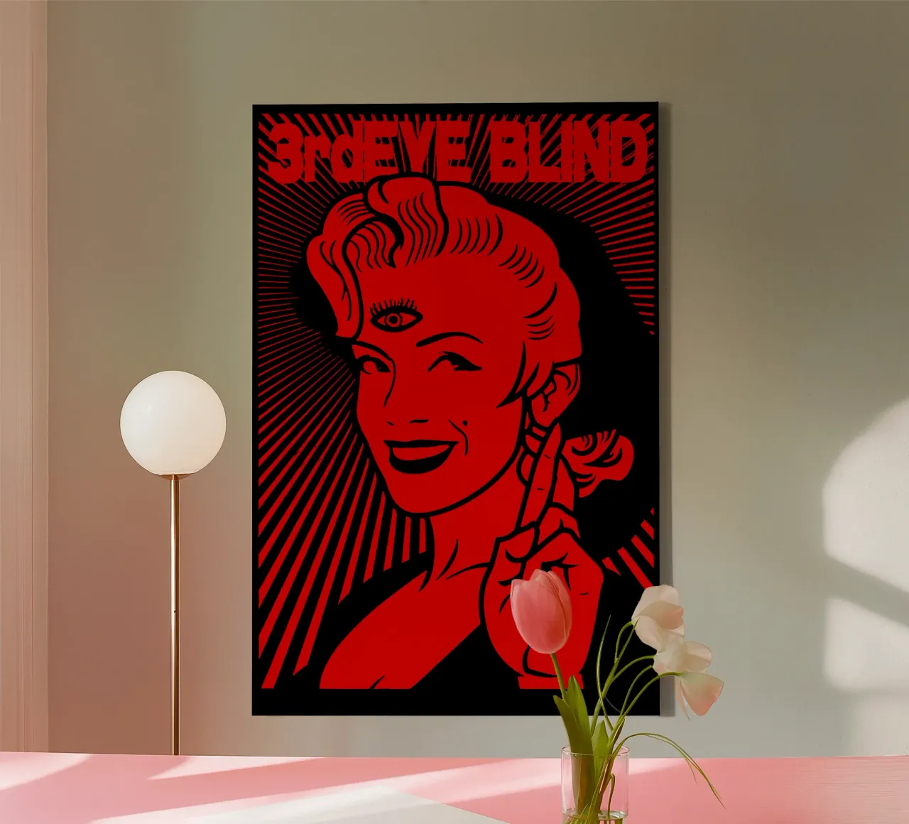3e derde oog blind canvas met Baklijst van itzmyui