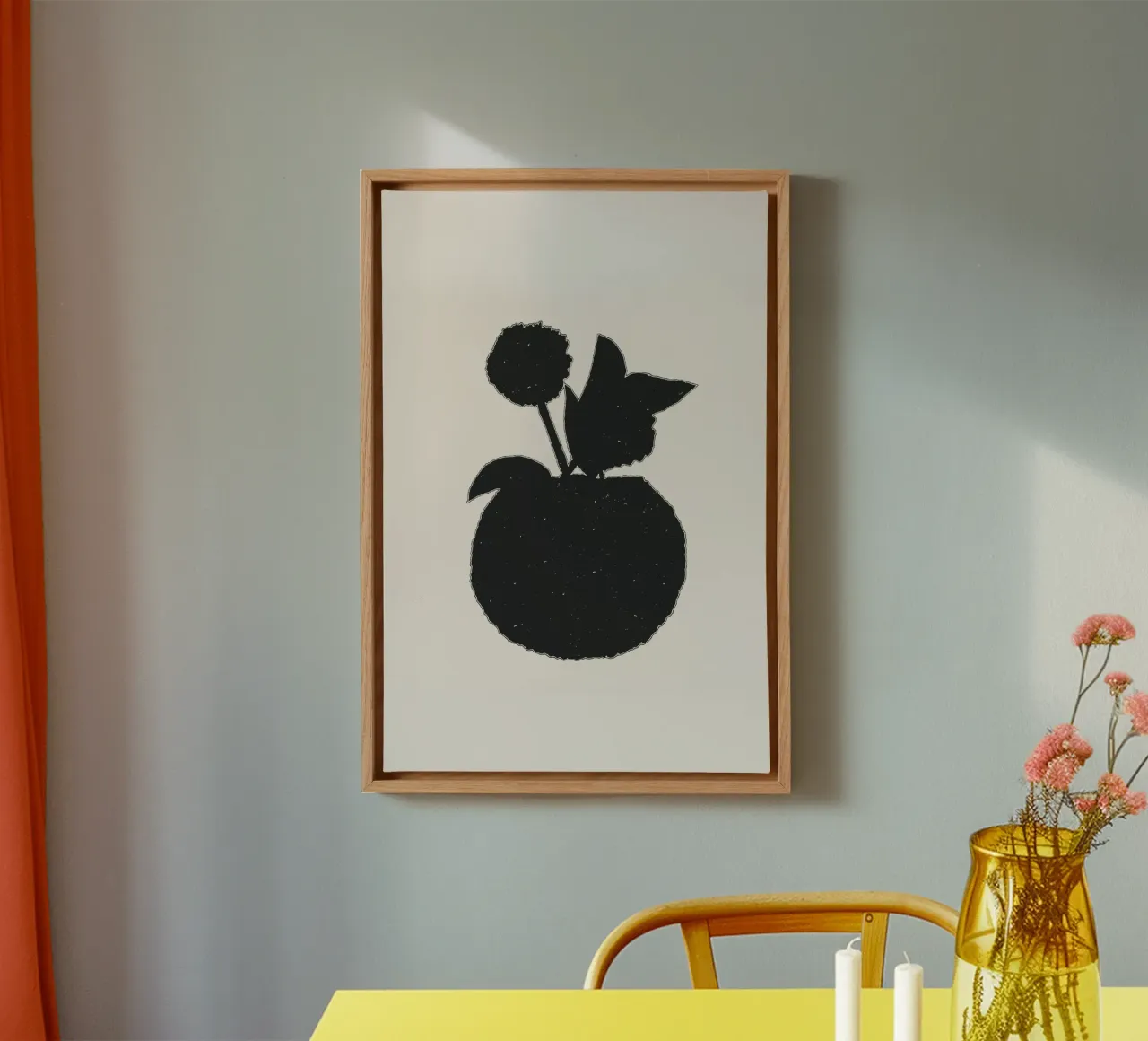 Danushka - Alliums in pot canvas met Baklijst van The Artcircle