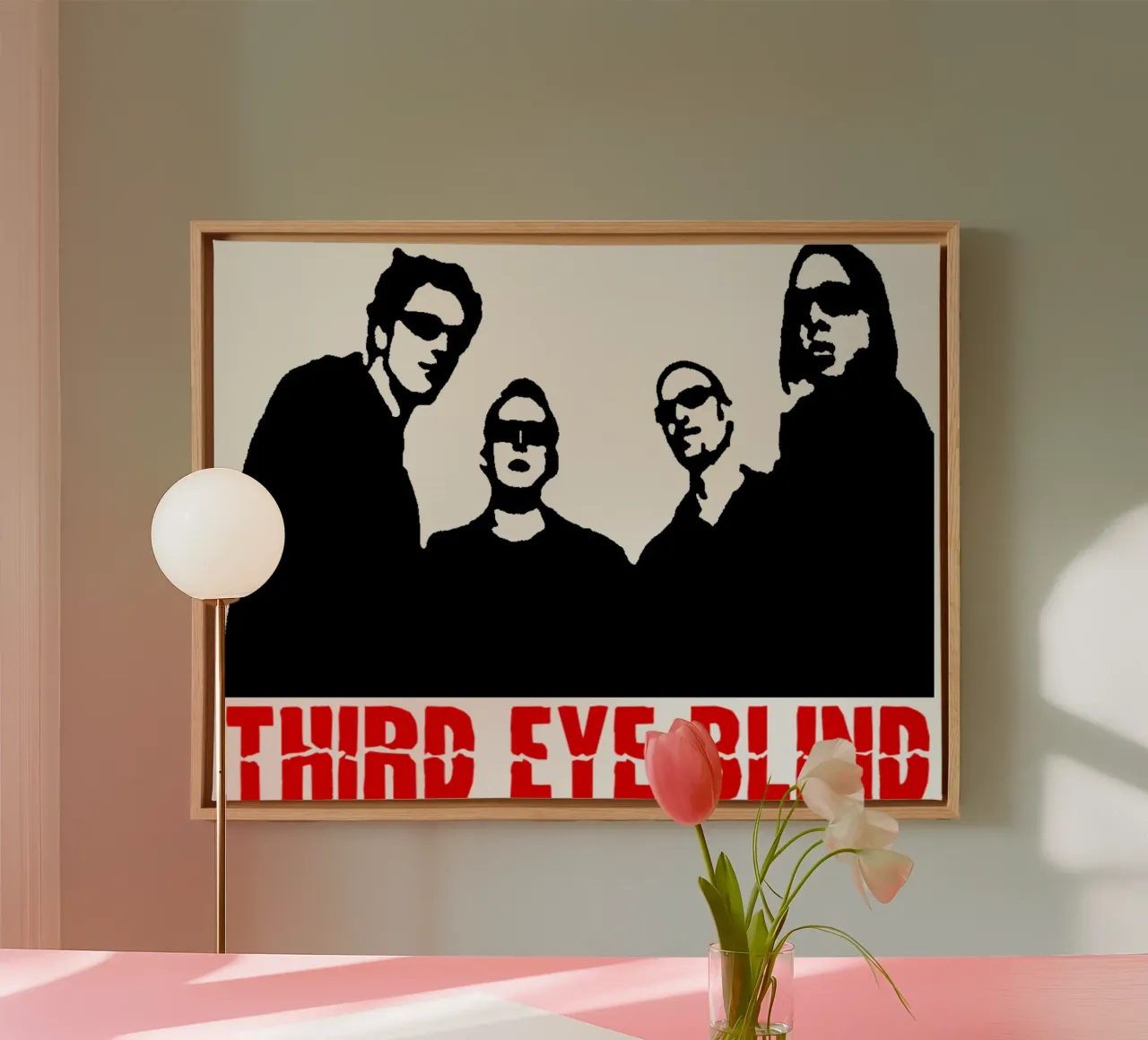 Silhouette della rock band Thrid Eye Blind tela con Cornice a cassetta da itzmyui