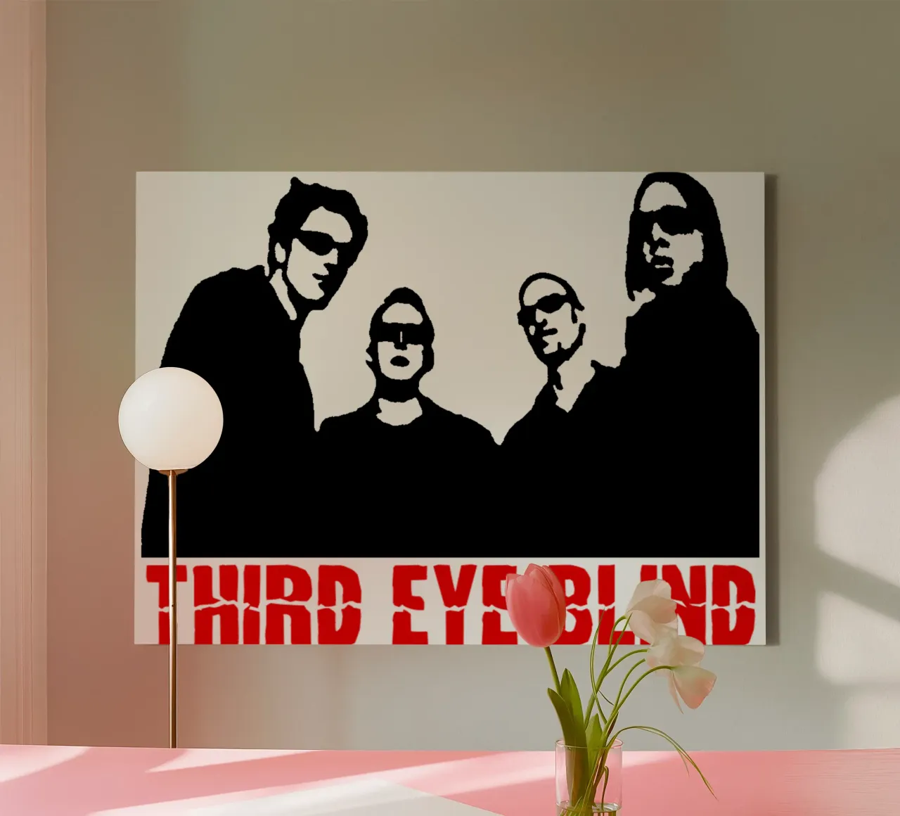 Silhouette della rock band Thrid Eye Blind tela con Cornice a cassetta da itzmyui