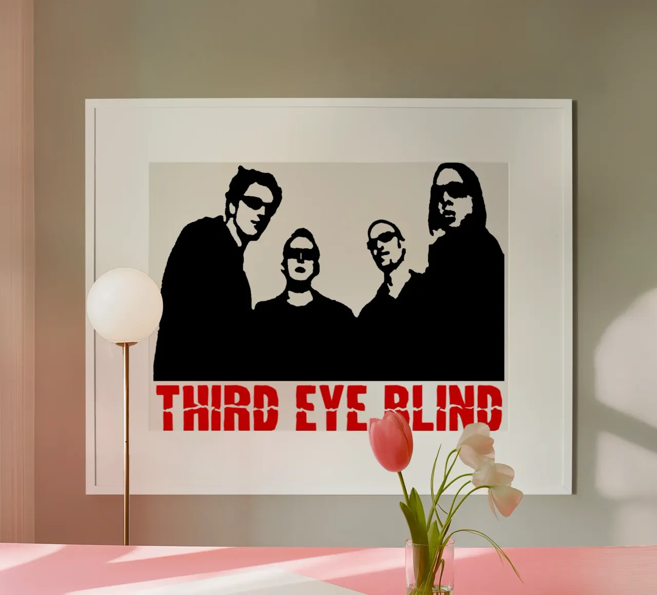 Silhouette della rock band Thrid Eye Blind poster da itzmyui