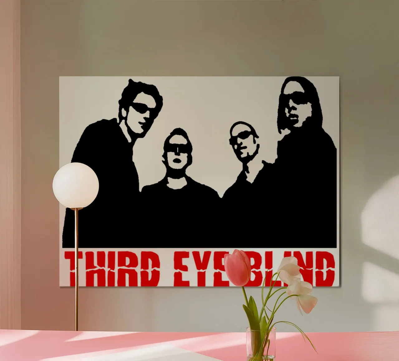 Silhouette della rock band Thrid Eye Blind poster da itzmyui