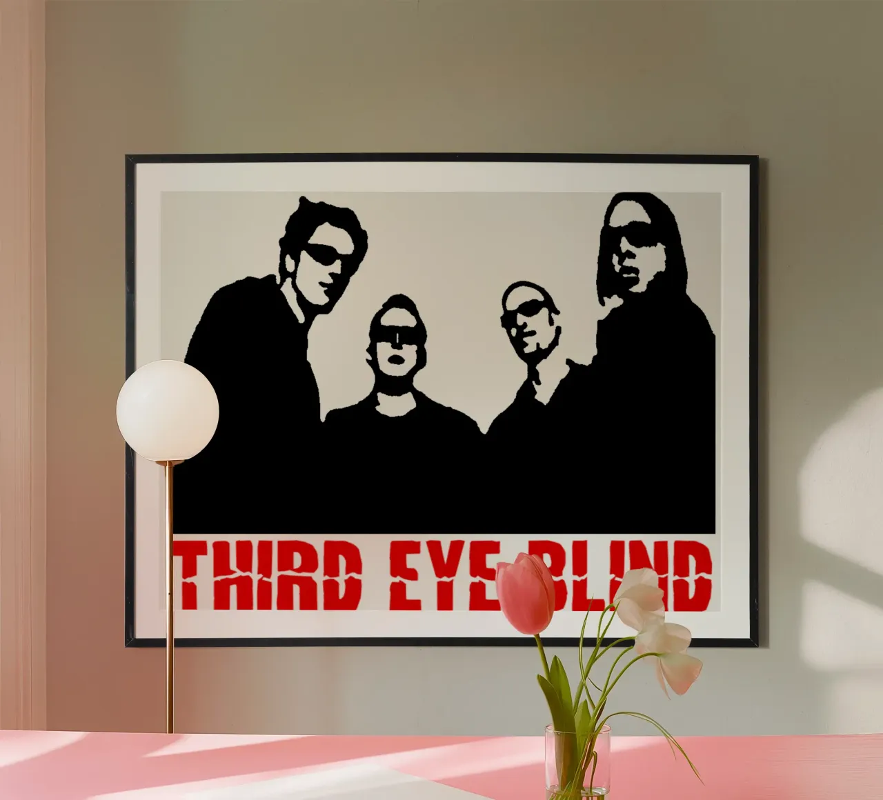 Silhouette della rock band Thrid Eye Blind poster da itzmyui