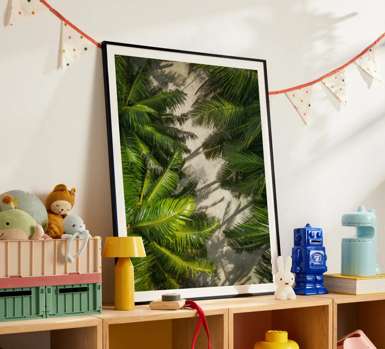palm forest poster con telaio in plastica da melts