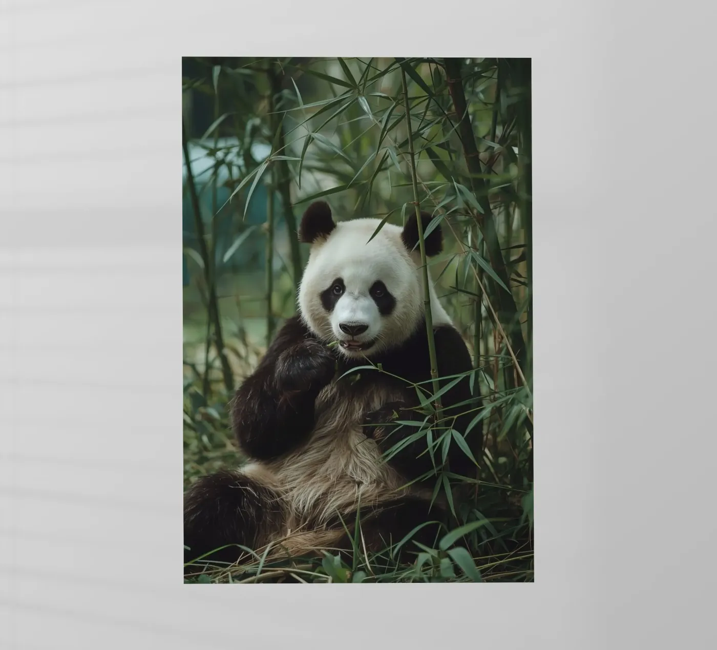 Panda eet bamboe backlit folie van DesignDoodle
