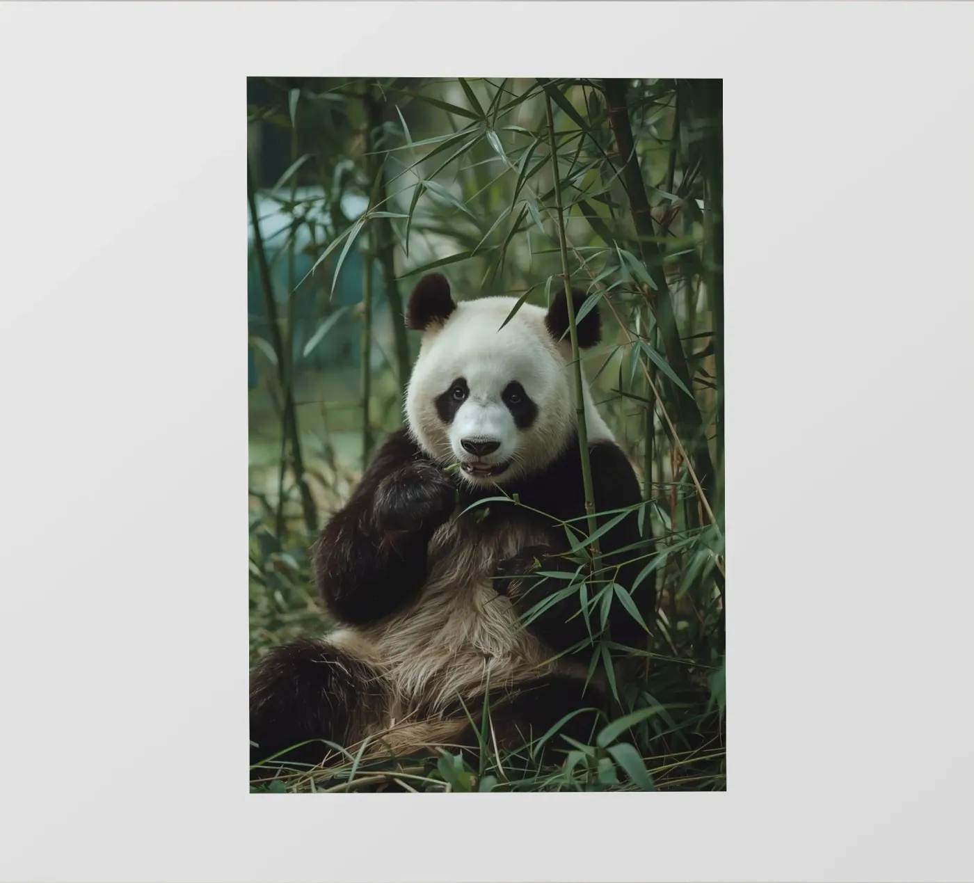 Panda eet bamboe backlit folie van DesignDoodle