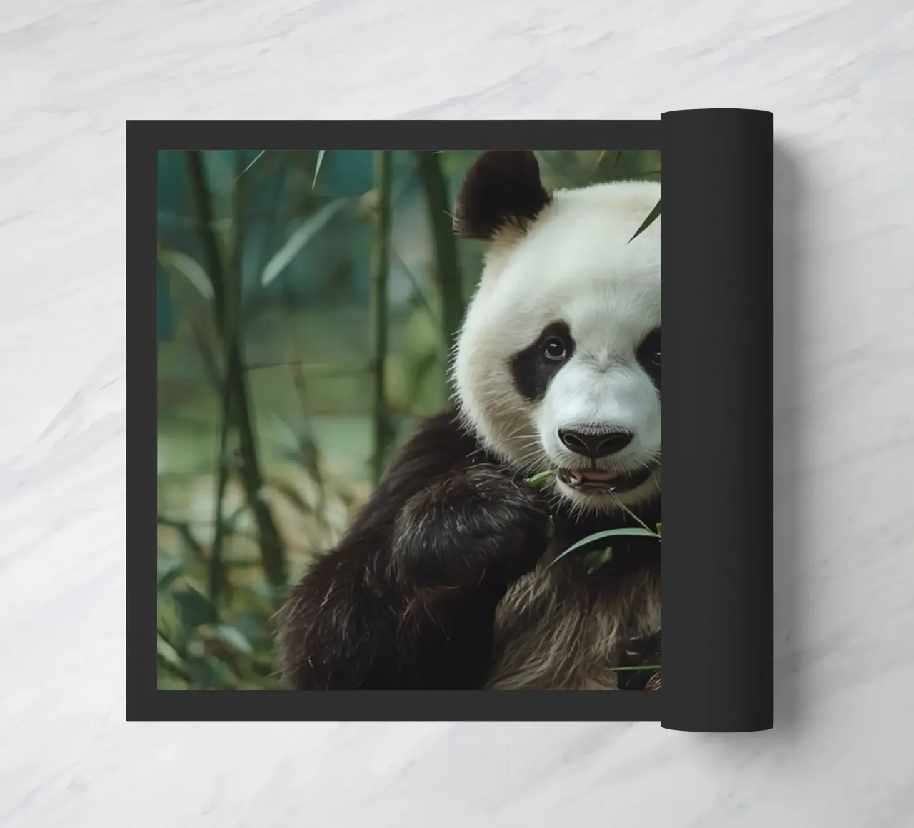 Panda eet bamboe deurmat van DesignDoodle