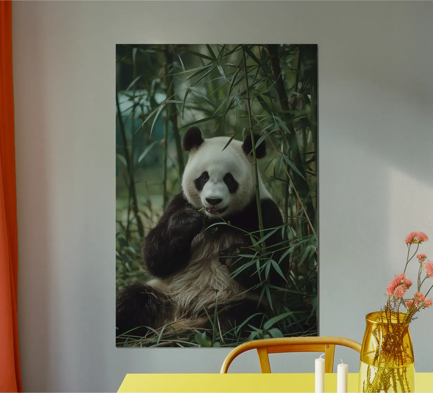 Panda Eating Bamboo poster de DesignDoodle