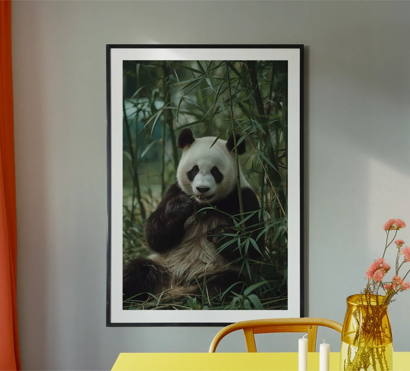 Panda Eating Bamboo poster de DesignDoodle