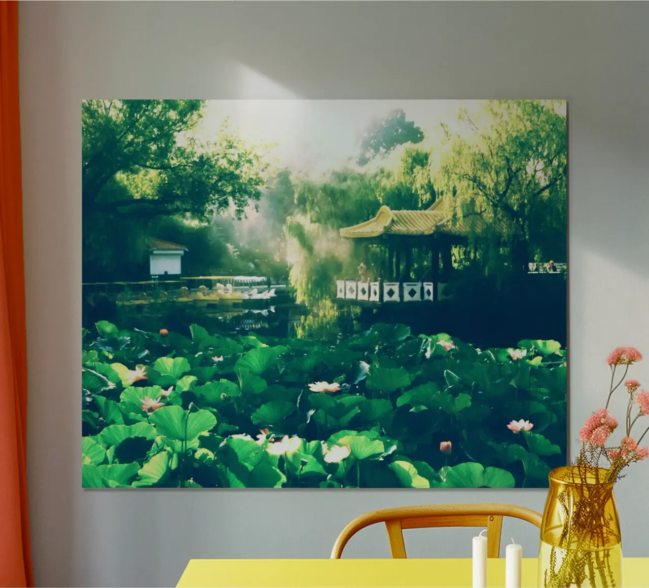 temple and lake poster da melts
