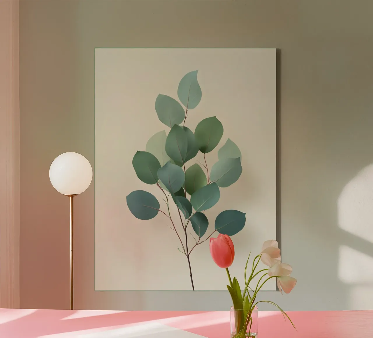 Gradiente botanico tela con Cornice a cassetta da The Green Room