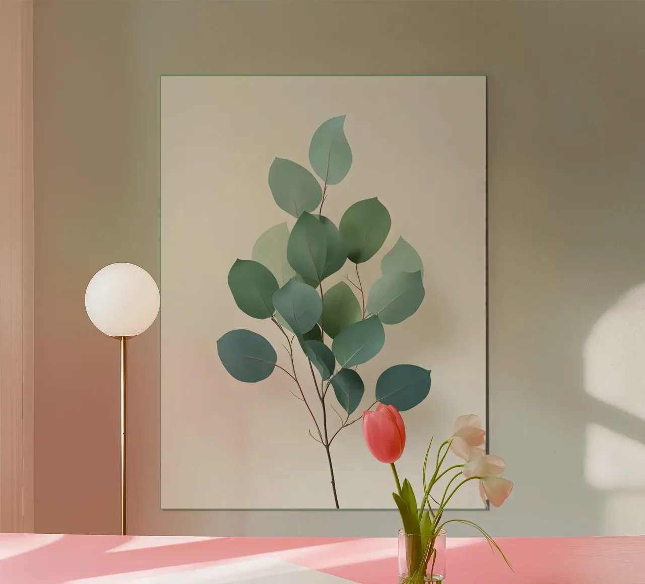 Gradiente botanico poster con telaio in legno da The Green Room