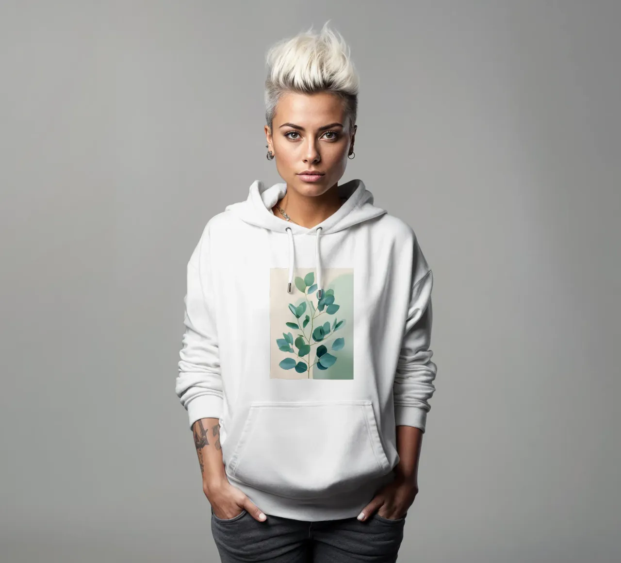 Farbverlauf Botanisch Hoodie von Botanical Gallery