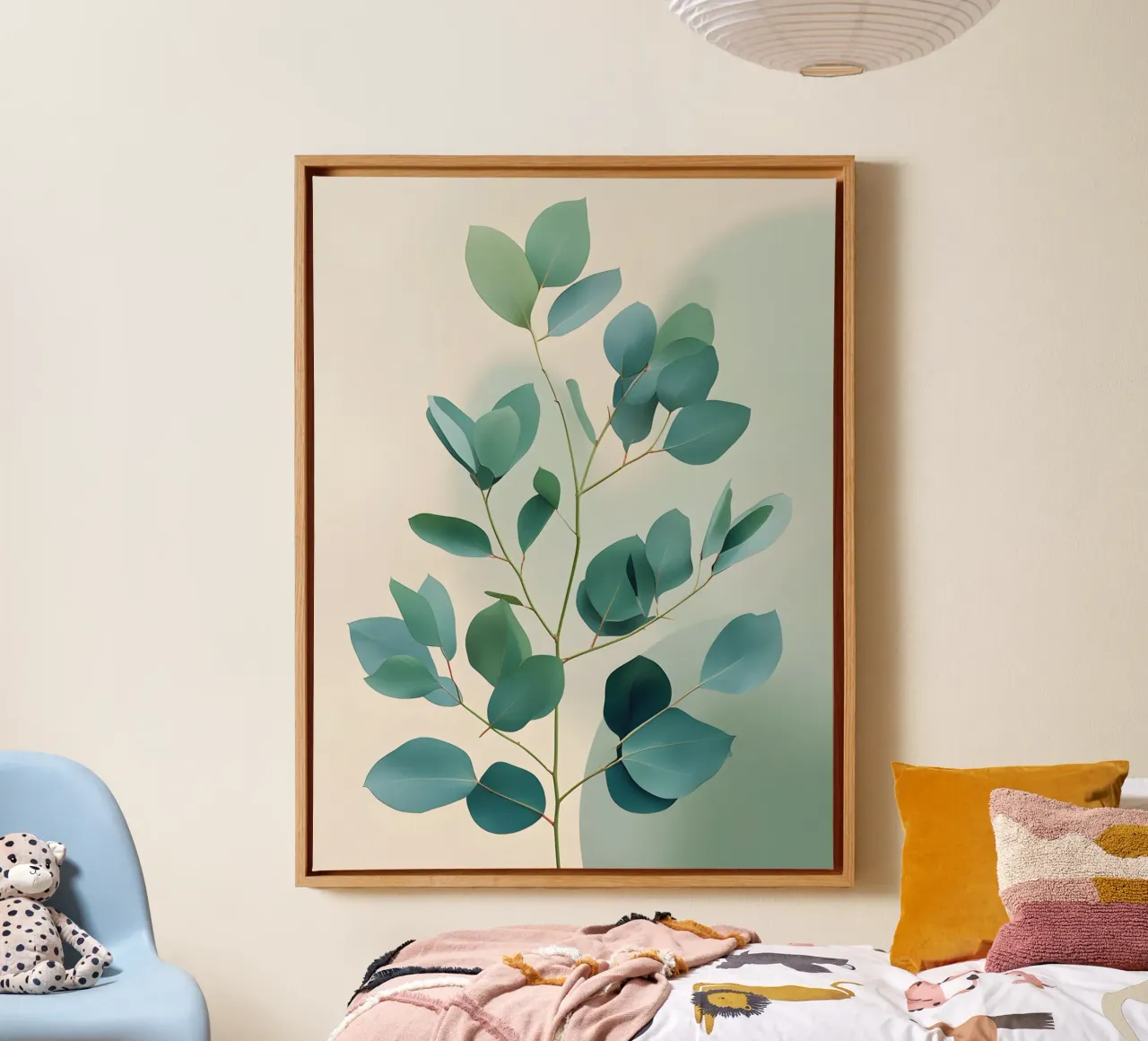 Gradiente botanico tela con Cornice a cassetta da The Green Room