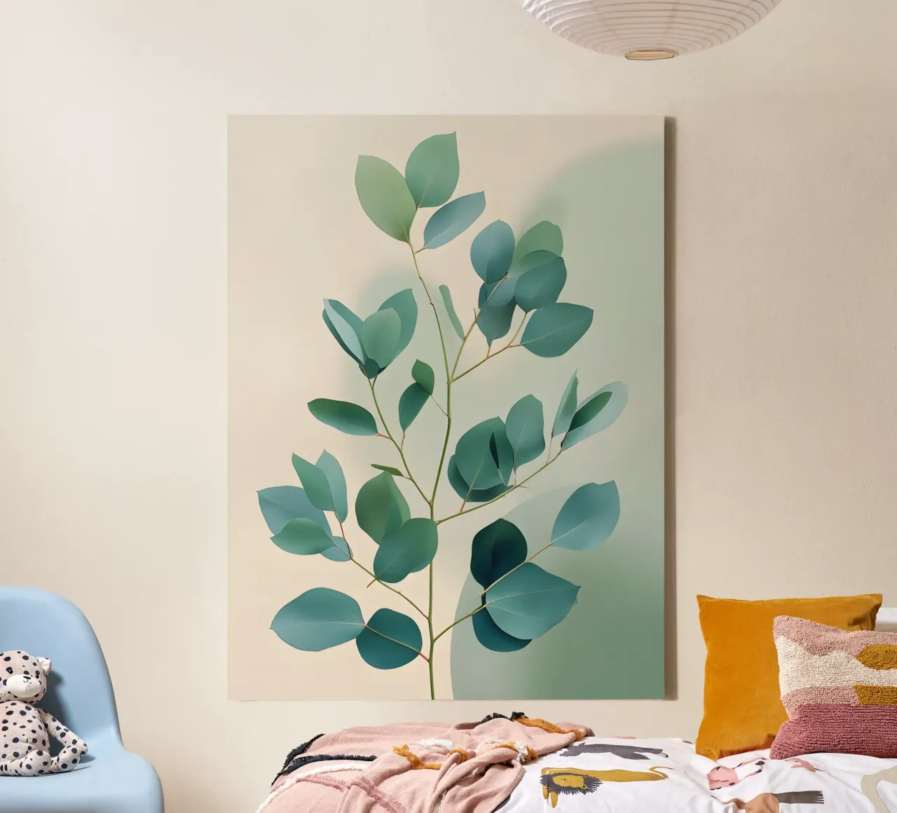 Gradiente botanico tela con Cornice a cassetta da The Green Room