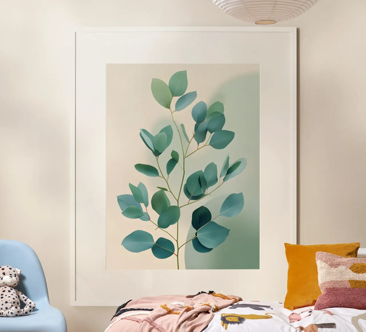 Gradiente botanico poster con telaio in legno da The Green Room