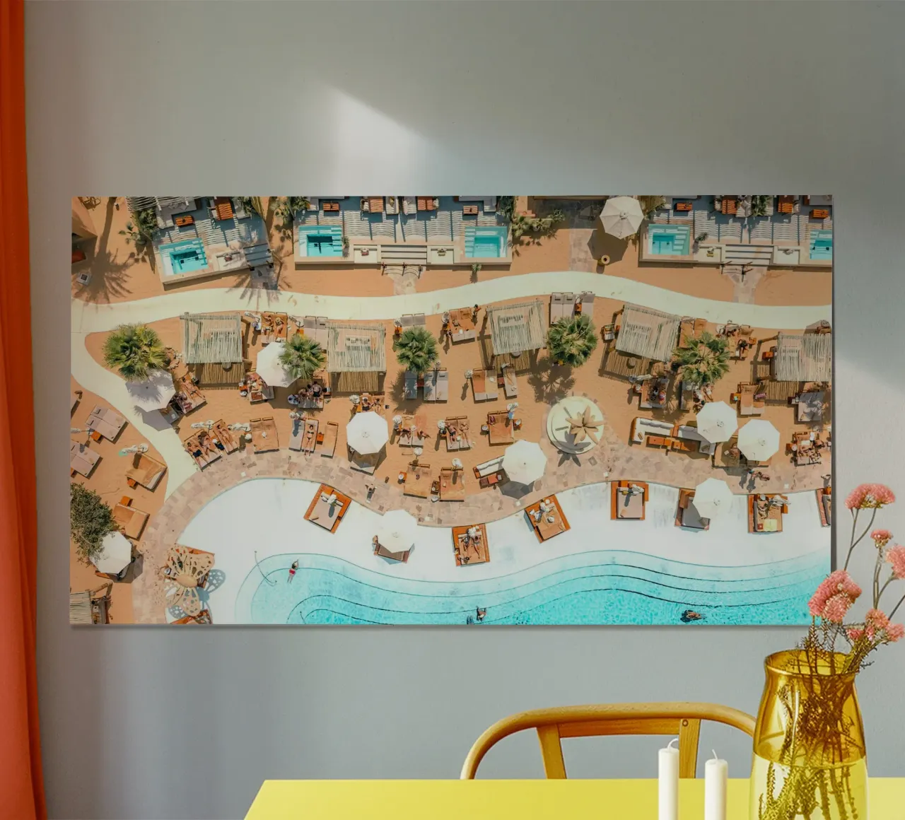 curve coast poster con telaio in legno da melts