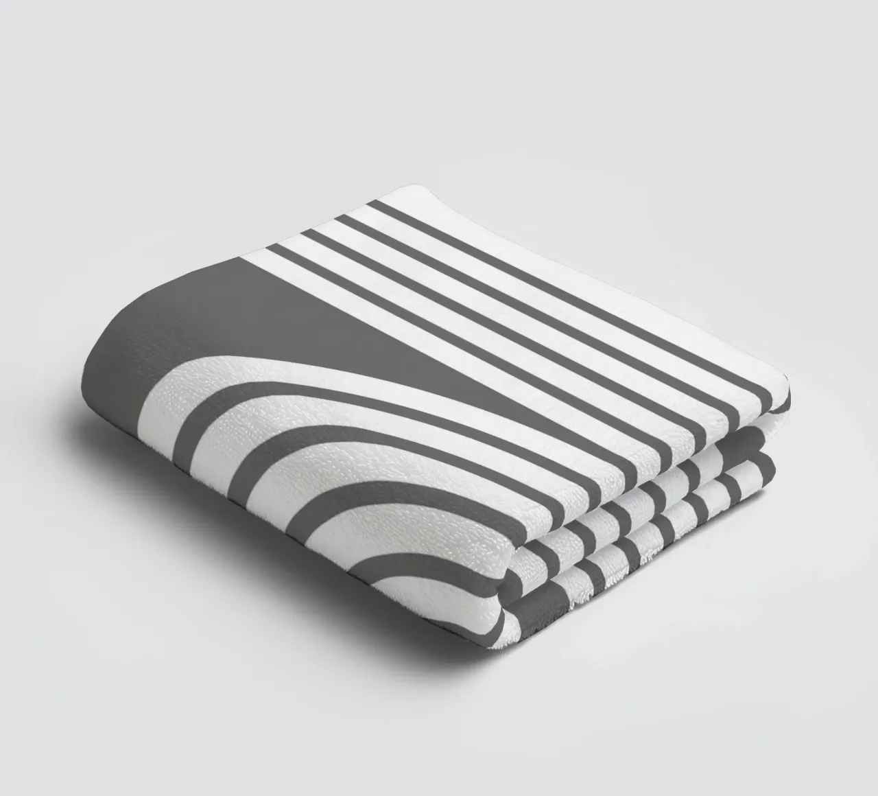 Archi geometrici minimalisti a strisce bianche su grigio scuro asciugamano da bagno da Beauty in Simplicity