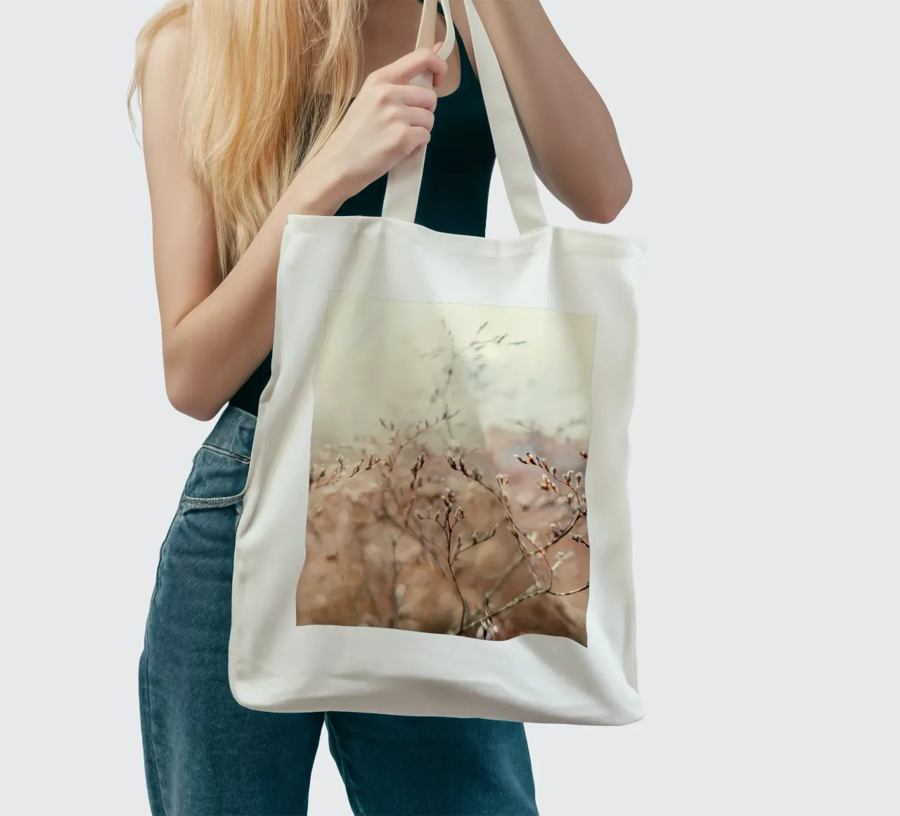 thin tree and flower borsa in juta da melts
