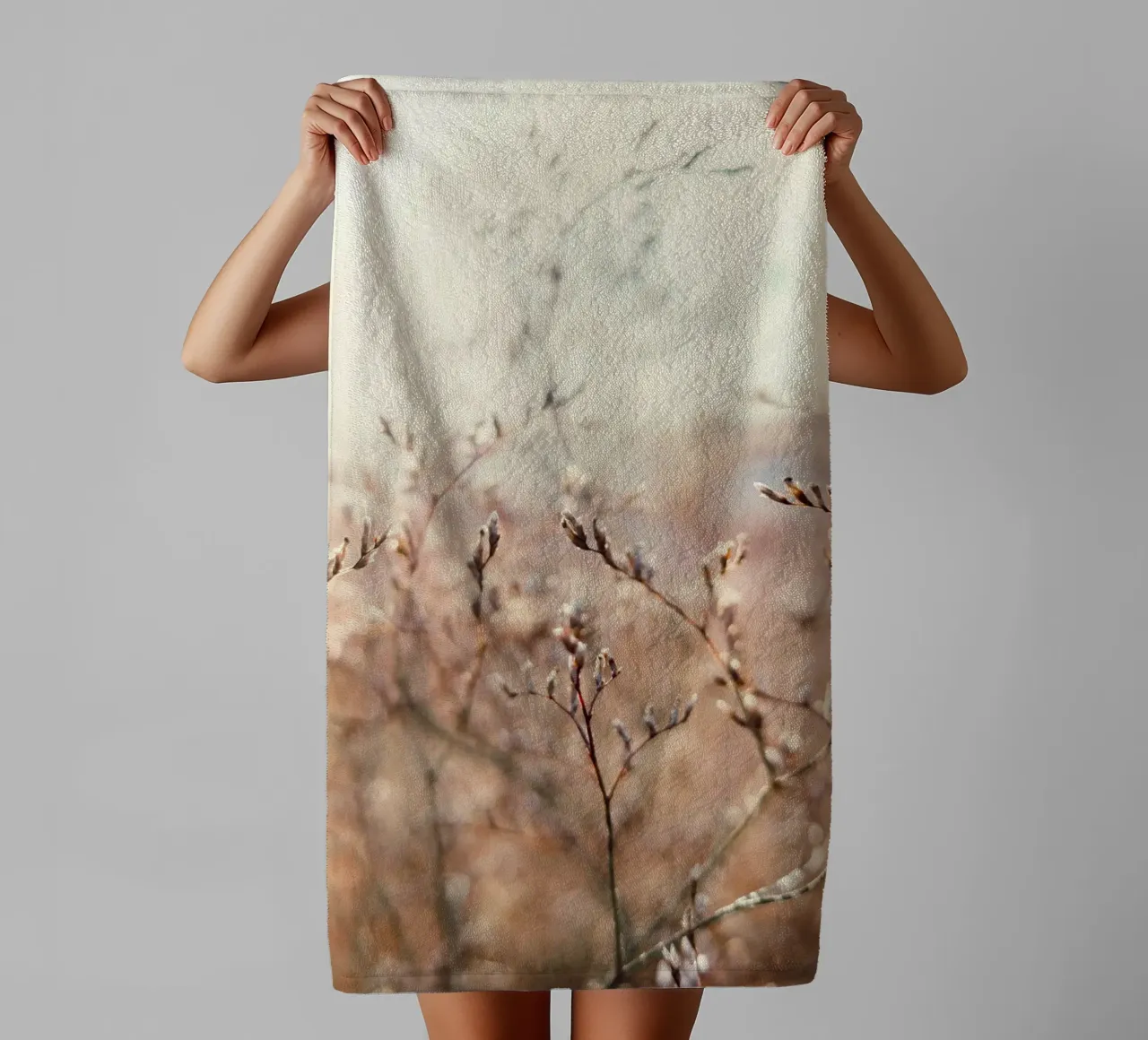 thin tree and flower asciugamano da bagno da melts