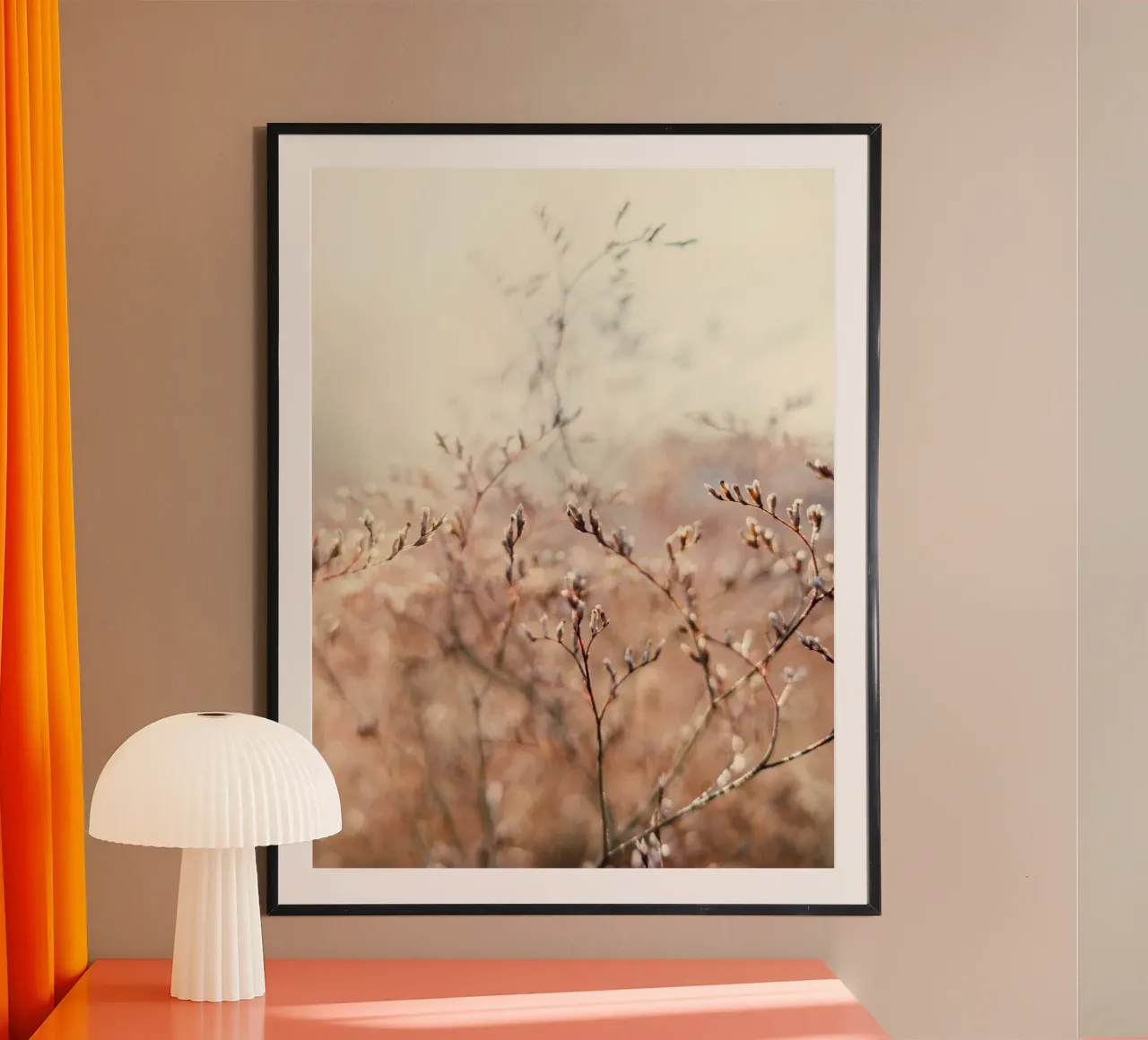 thin tree and flower poster con telaio in alluminio da melts