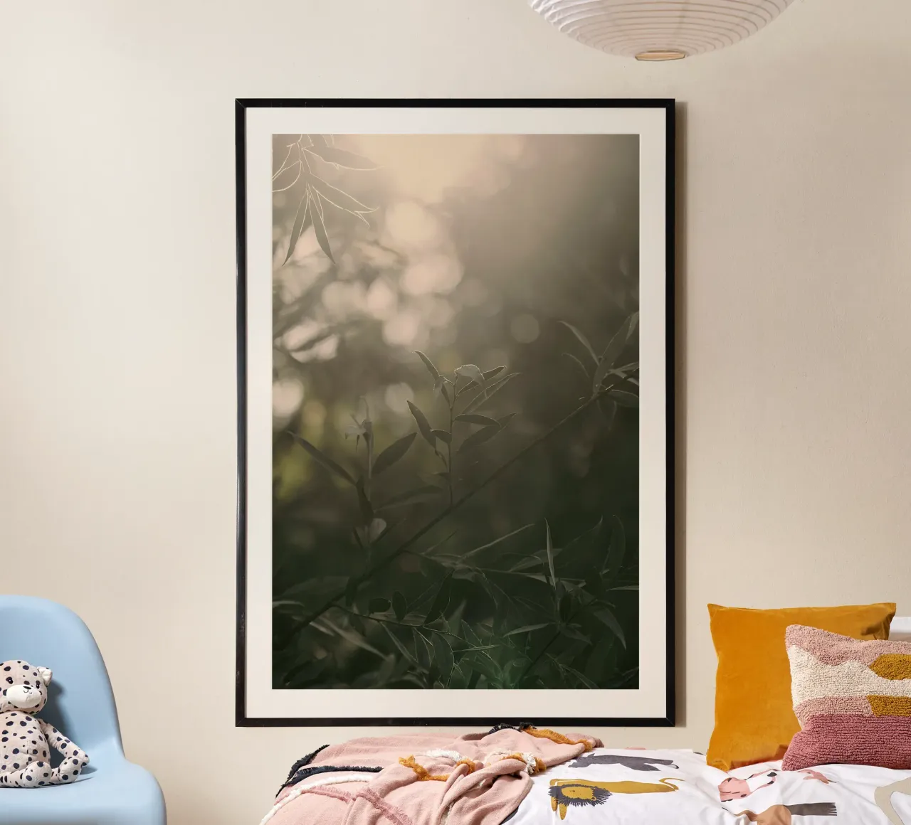 shining through forest poster con telaio in legno da melts