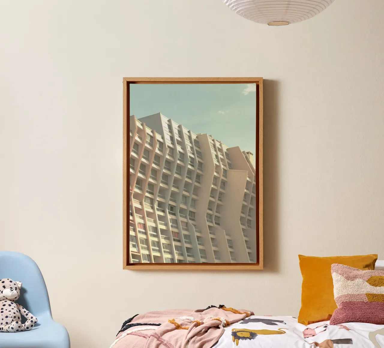 shape of building tela con Cornice a cassetta da melts