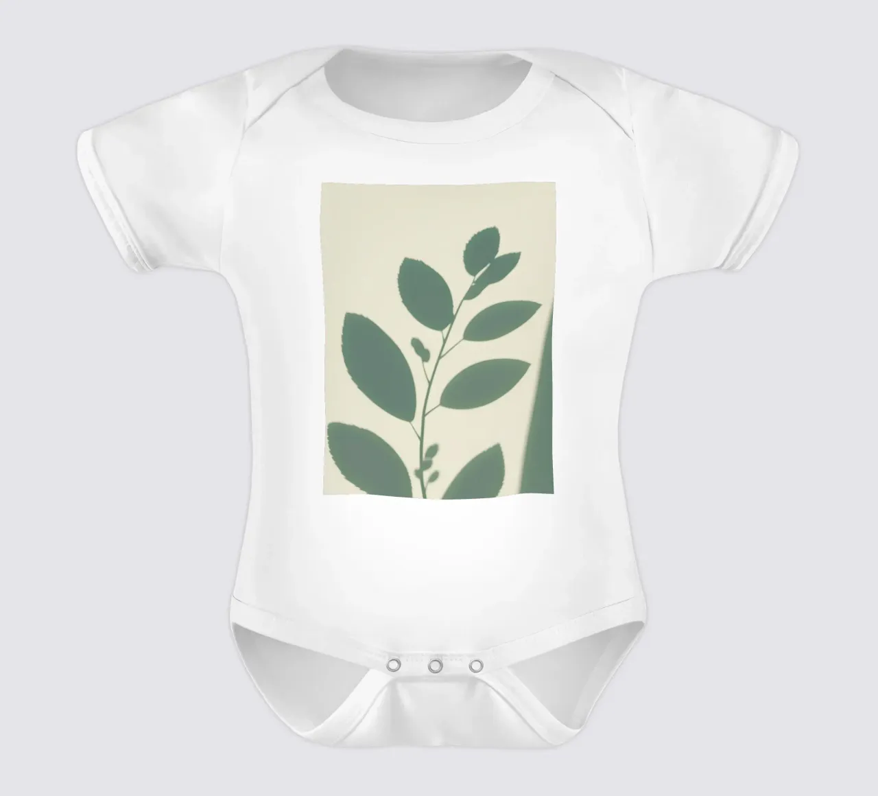 Botanische schaduwen babyrompertje korte mouwen van Botanical Gallery