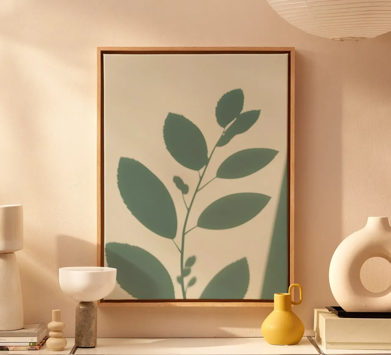 Ombre botaniche tela con Cornice a cassetta da The Green Room