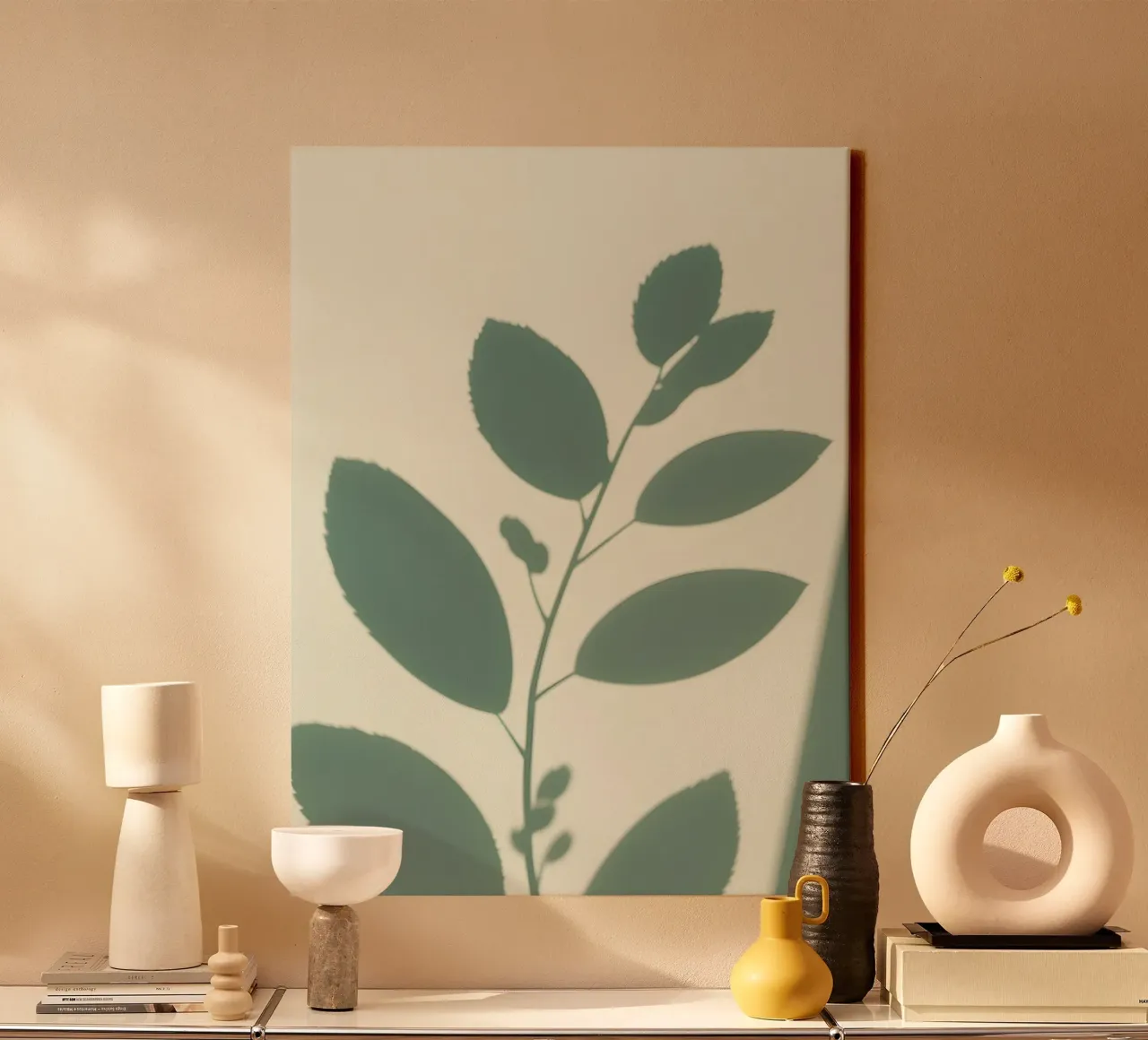 Ombre botaniche tela con Cornice a cassetta da The Green Room