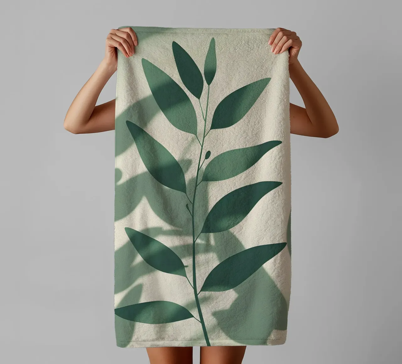 Botanische schaduwen badhanddoek van Botanical Gallery