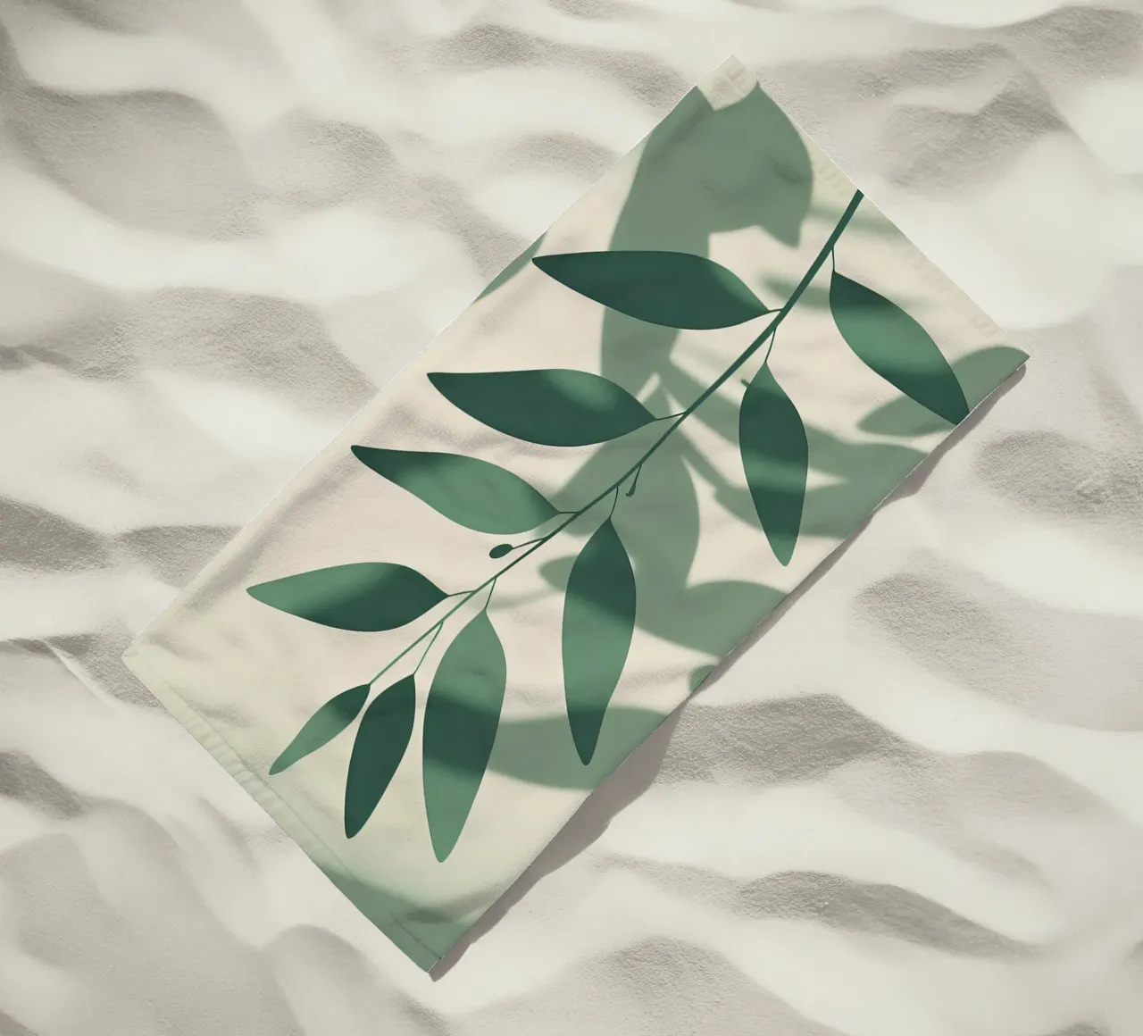 Botanische schaduwen strandhanddoek van Botanical Gallery