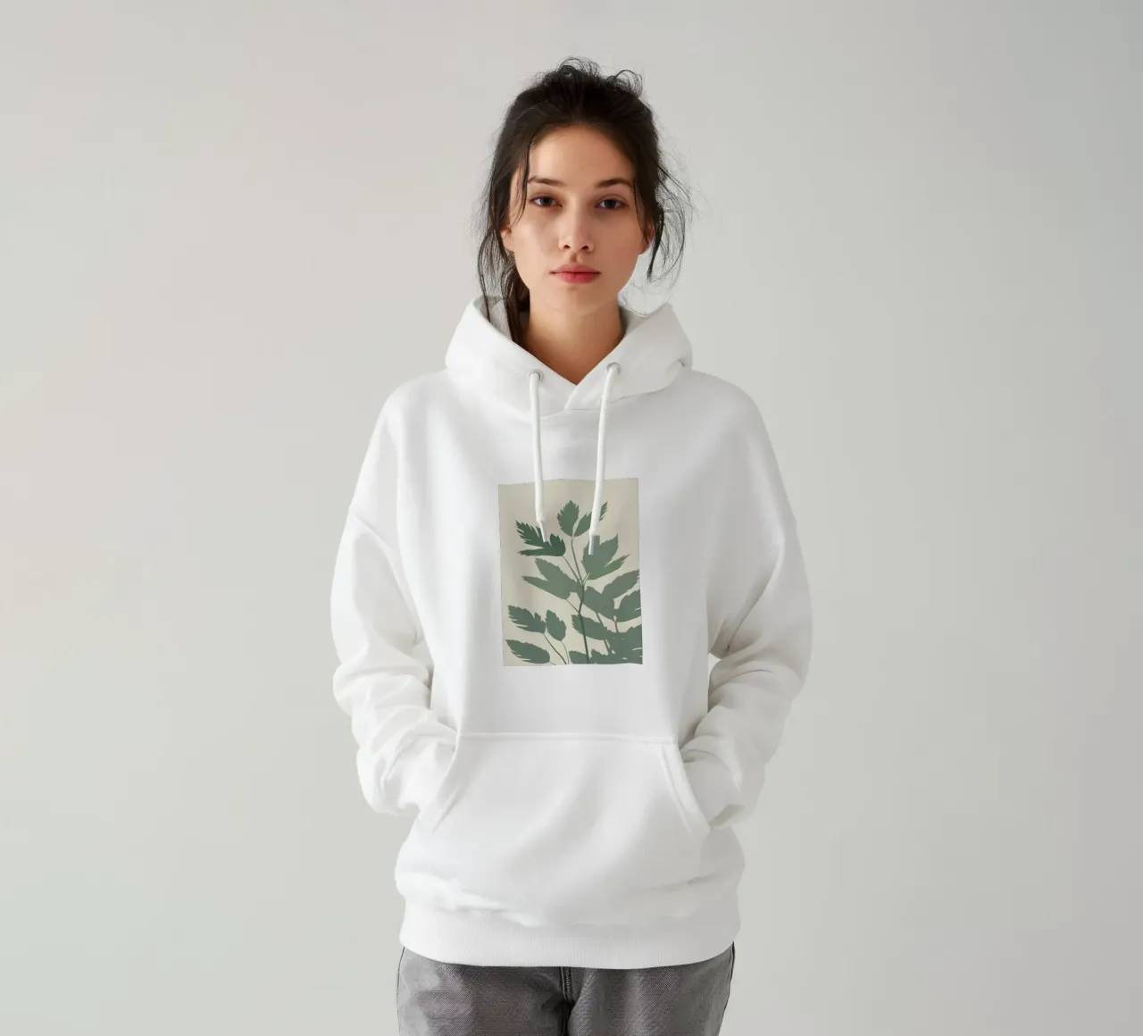 Ombre botaniche felpa con cappuccio da Botanical Gallery
