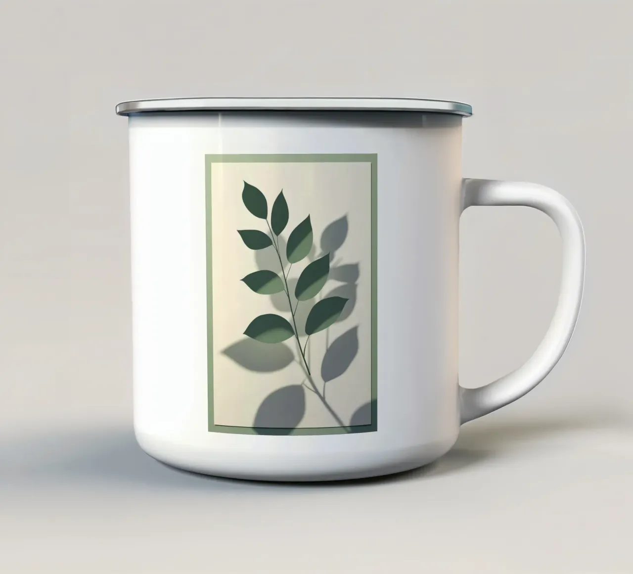 Botanische schaduwen emaille mok van Botanical Gallery
