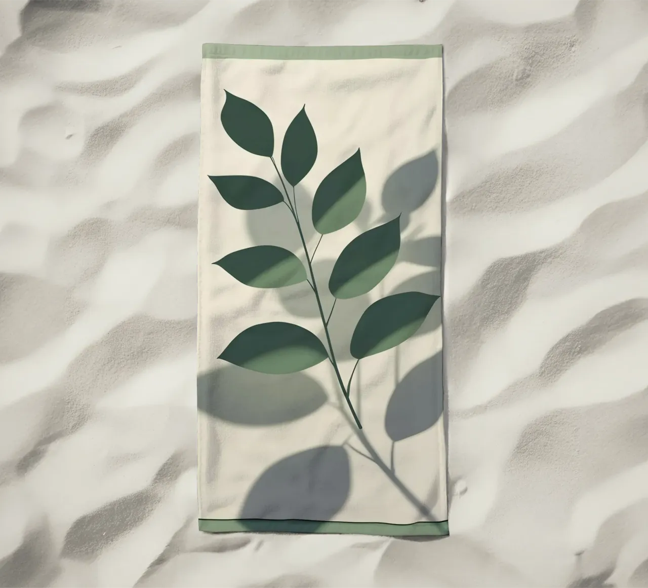 Botanische schaduwen strandhanddoek van Botanical Gallery
