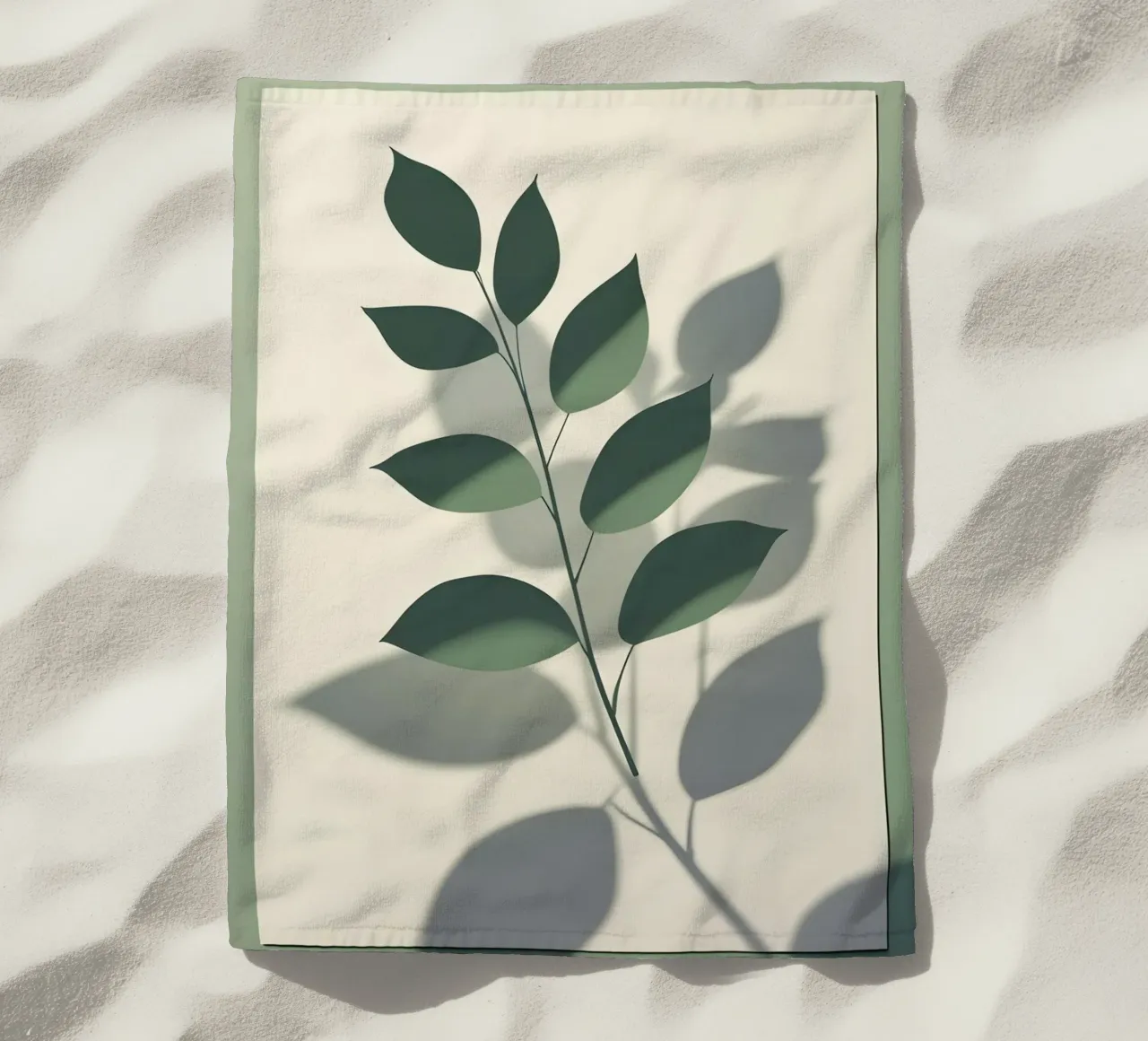 Botanische schaduwen strandhanddoek van Botanical Gallery