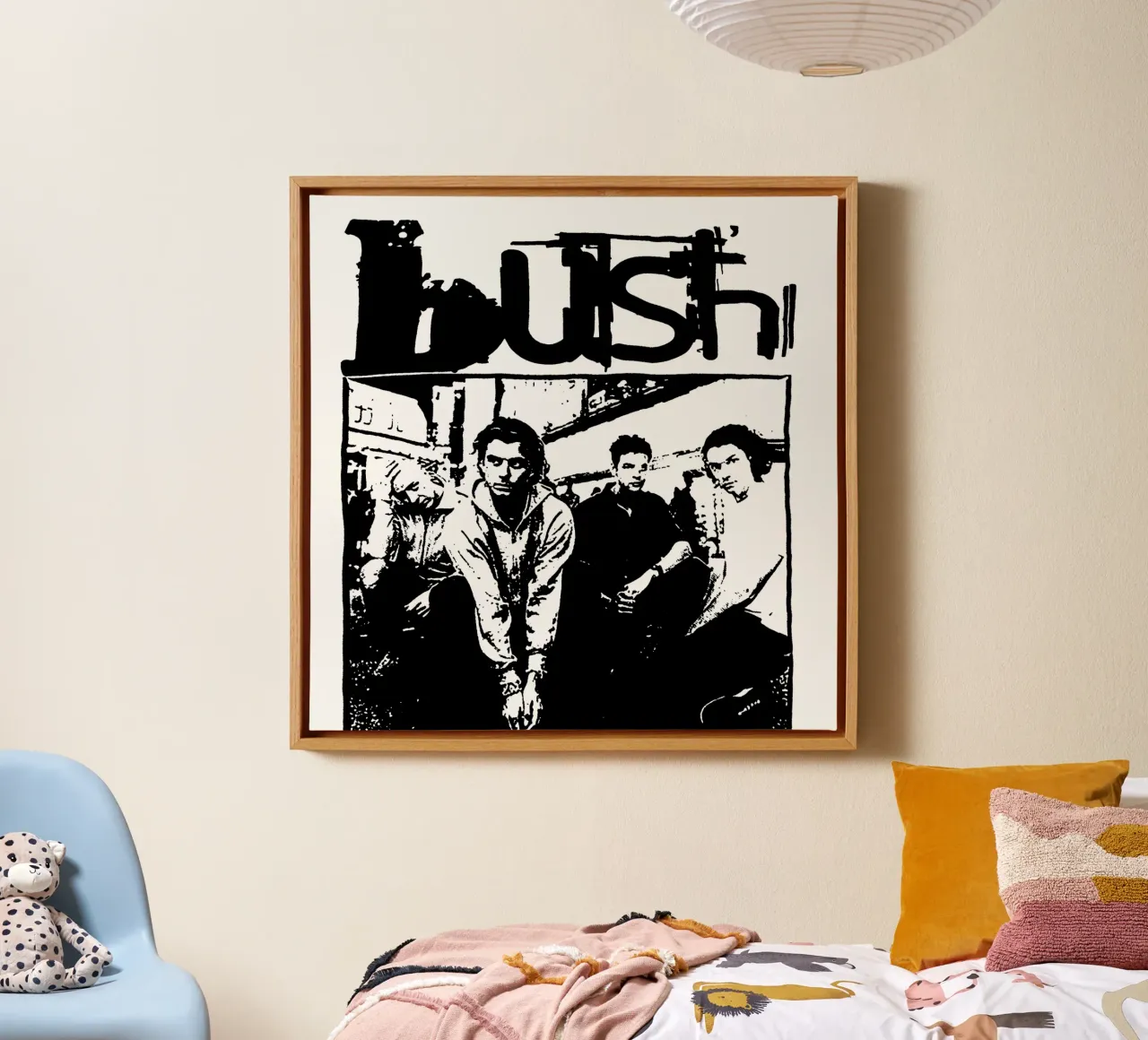 Silhouet Pop Struik canvas met Baklijst van imstildreaming