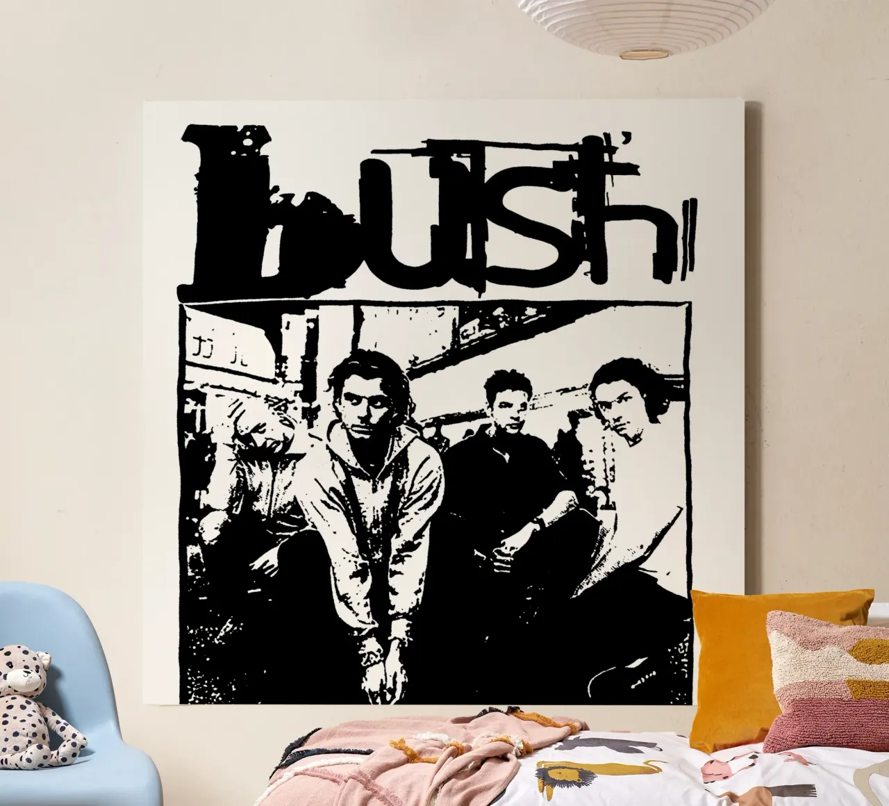 Silhouet Pop Struik canvas met Baklijst van imstildreaming