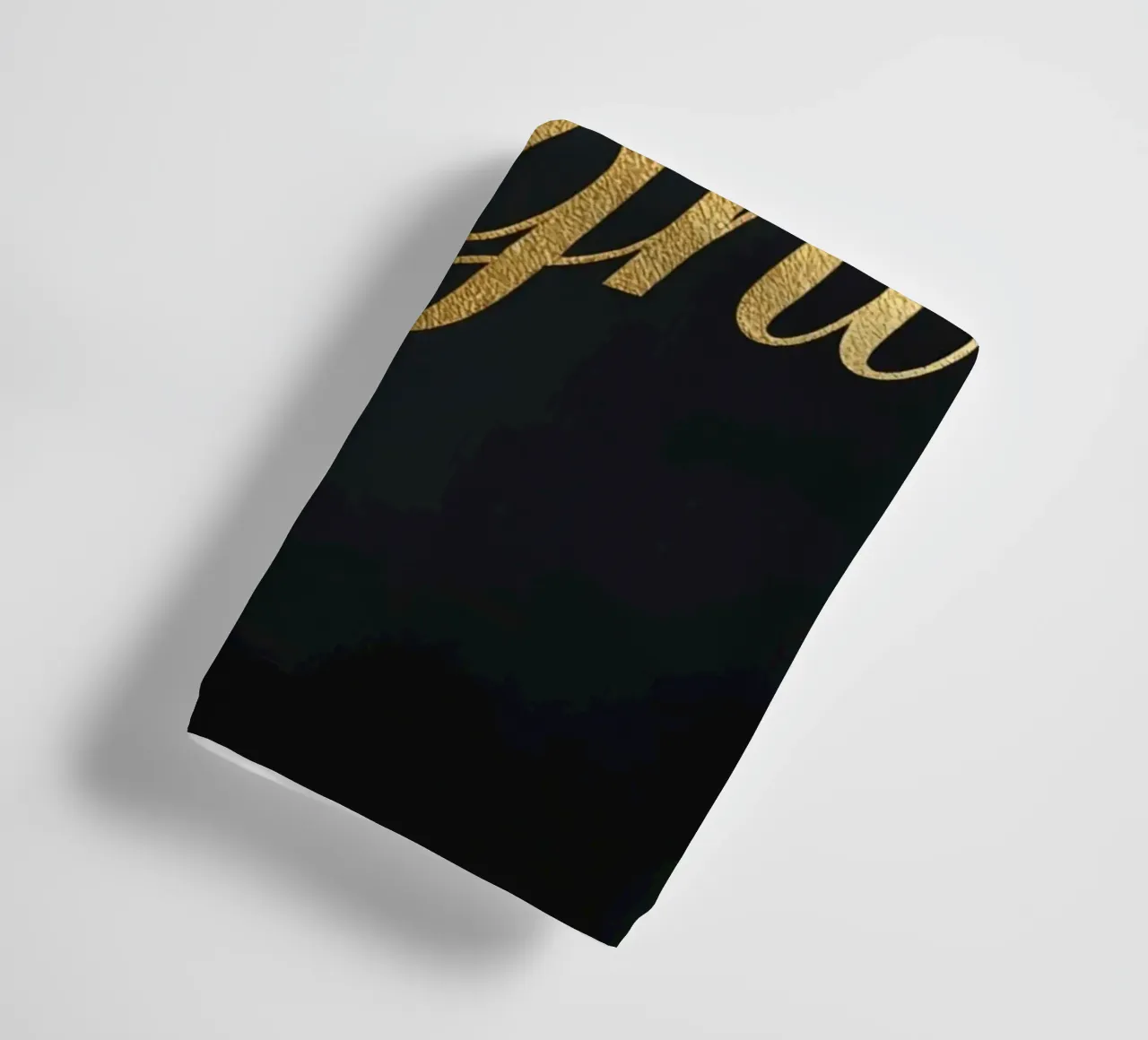 Tilted Golden "Shine Bright" Script on Dark Background towel by DesignDoodle